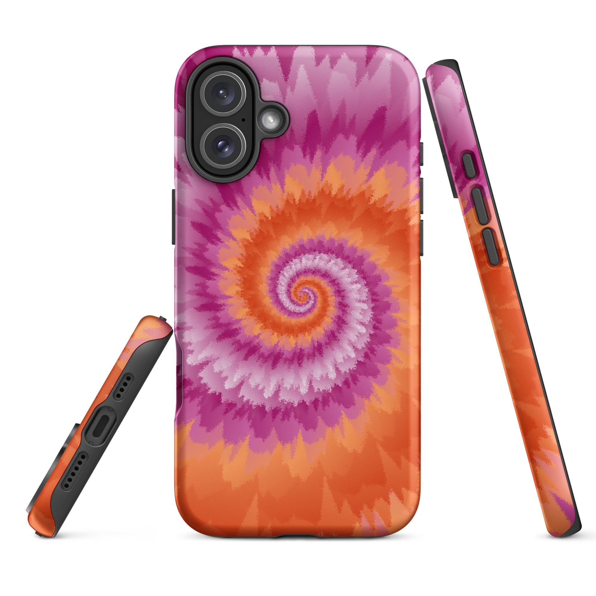 Tough Case for iPhone®-Tie Dye Spiral - Lesbian