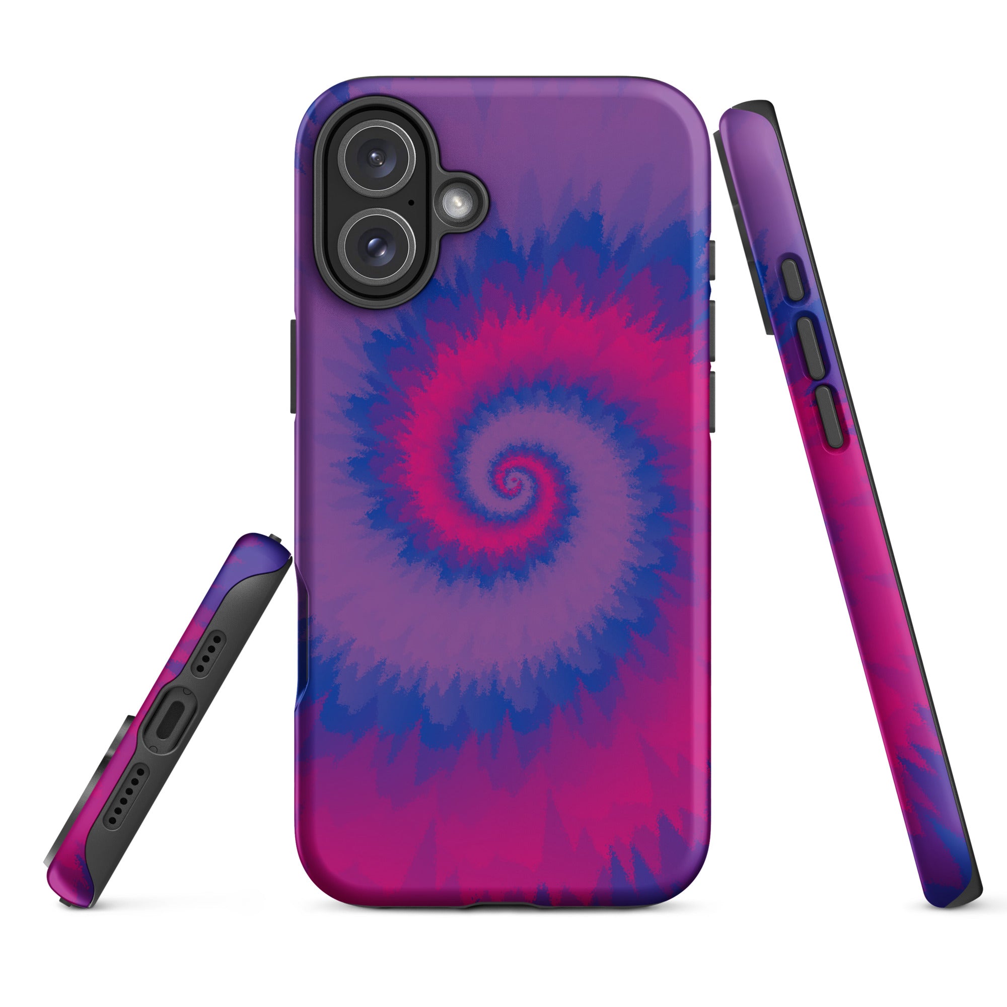 Tough Case for iPhone®-Tie Dye Spiral - Bisexual