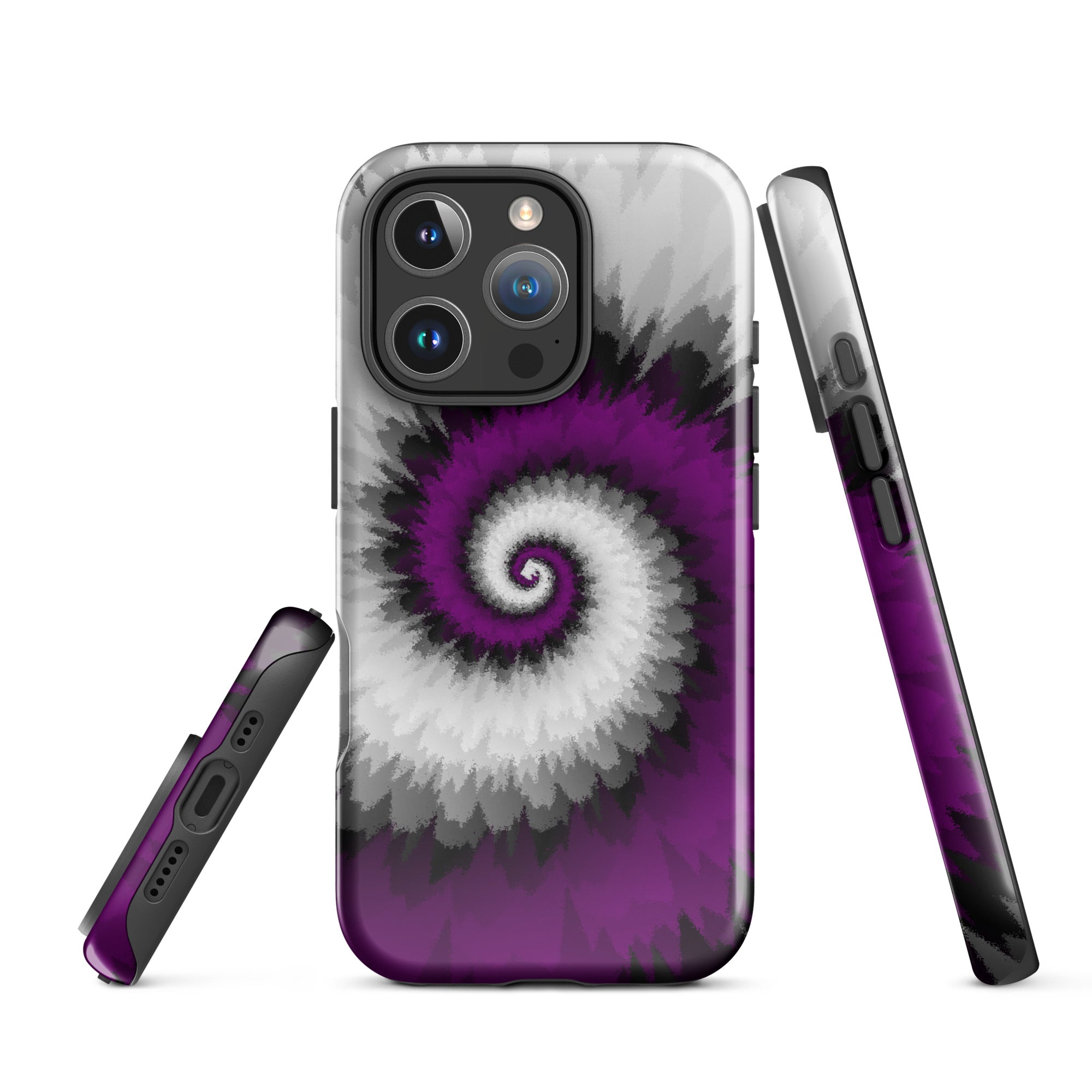 Tough Case for iPhone®-Tie Dye Spiral - Asexual