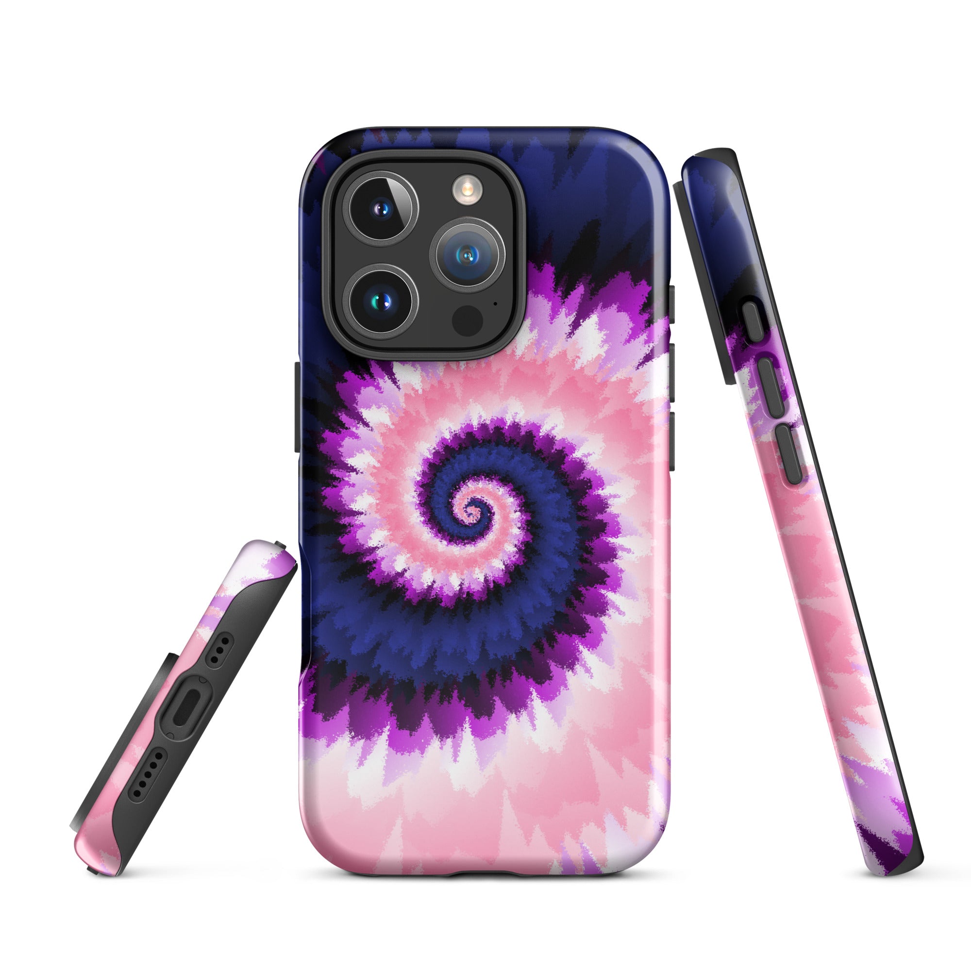 Tough Case for iPhone®-Tie Dye Spiral - Genderfluid