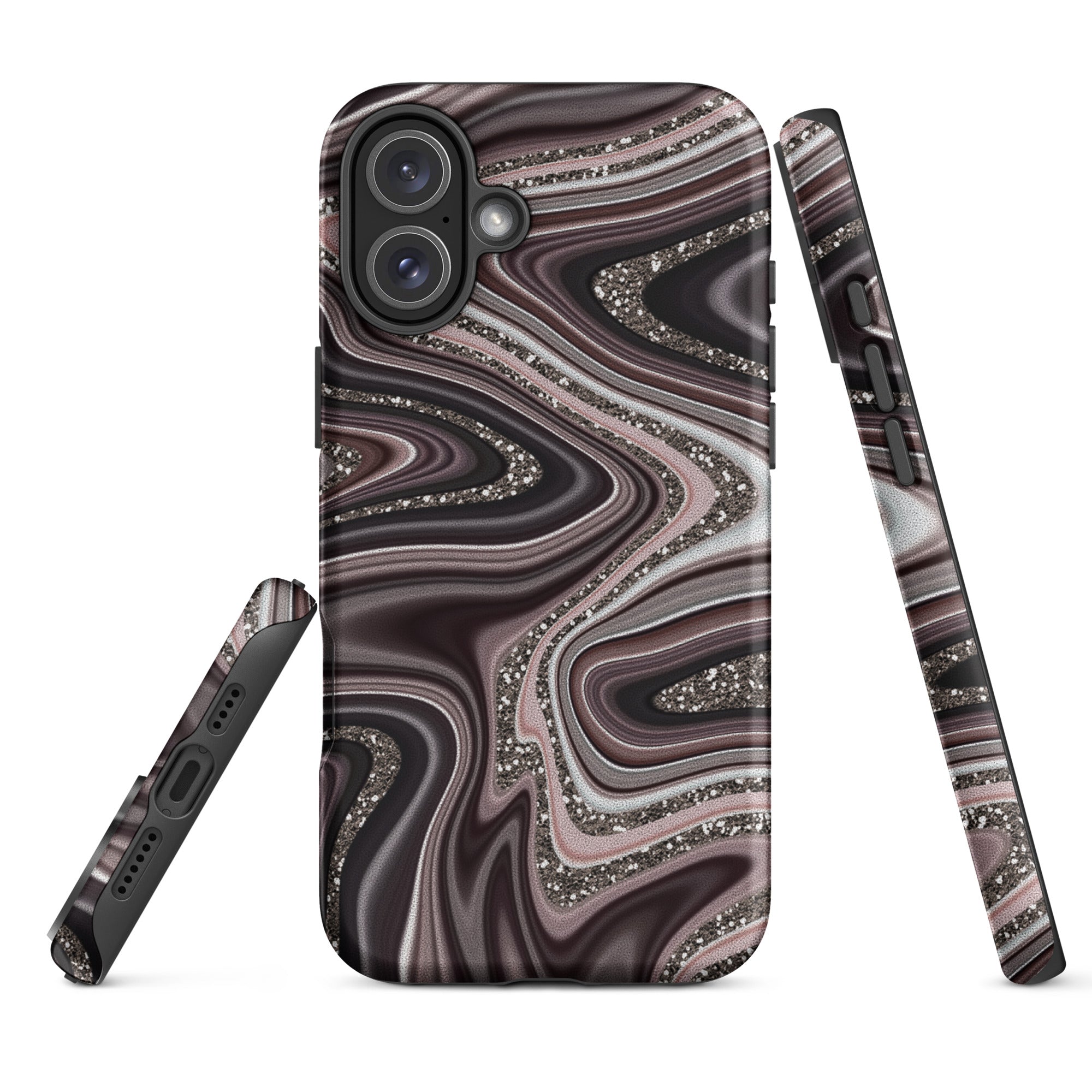 Tough Case for iPhone®- Abstract Leather