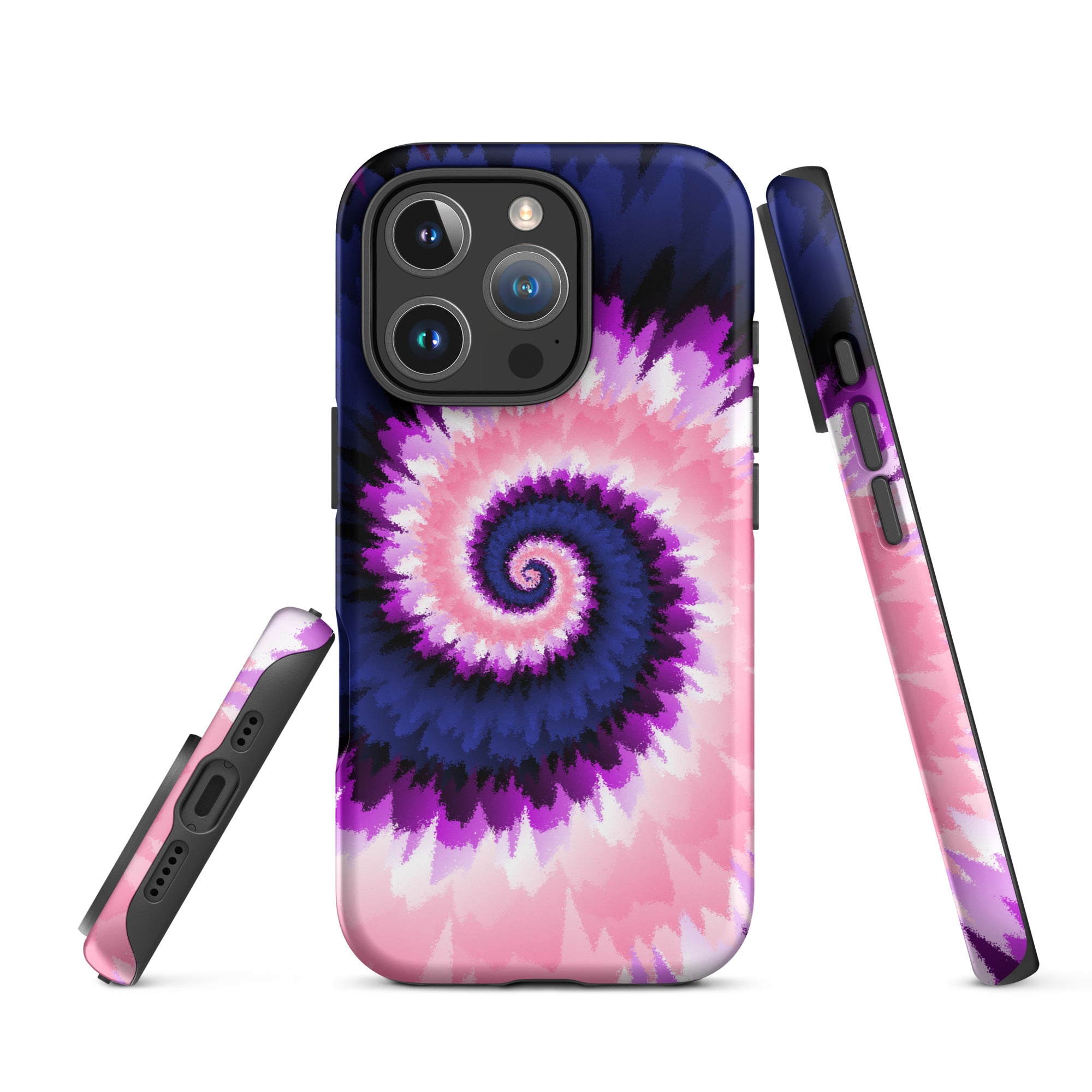 Tough Case for iPhone®-Tie Dye Spiral - Genderfluid