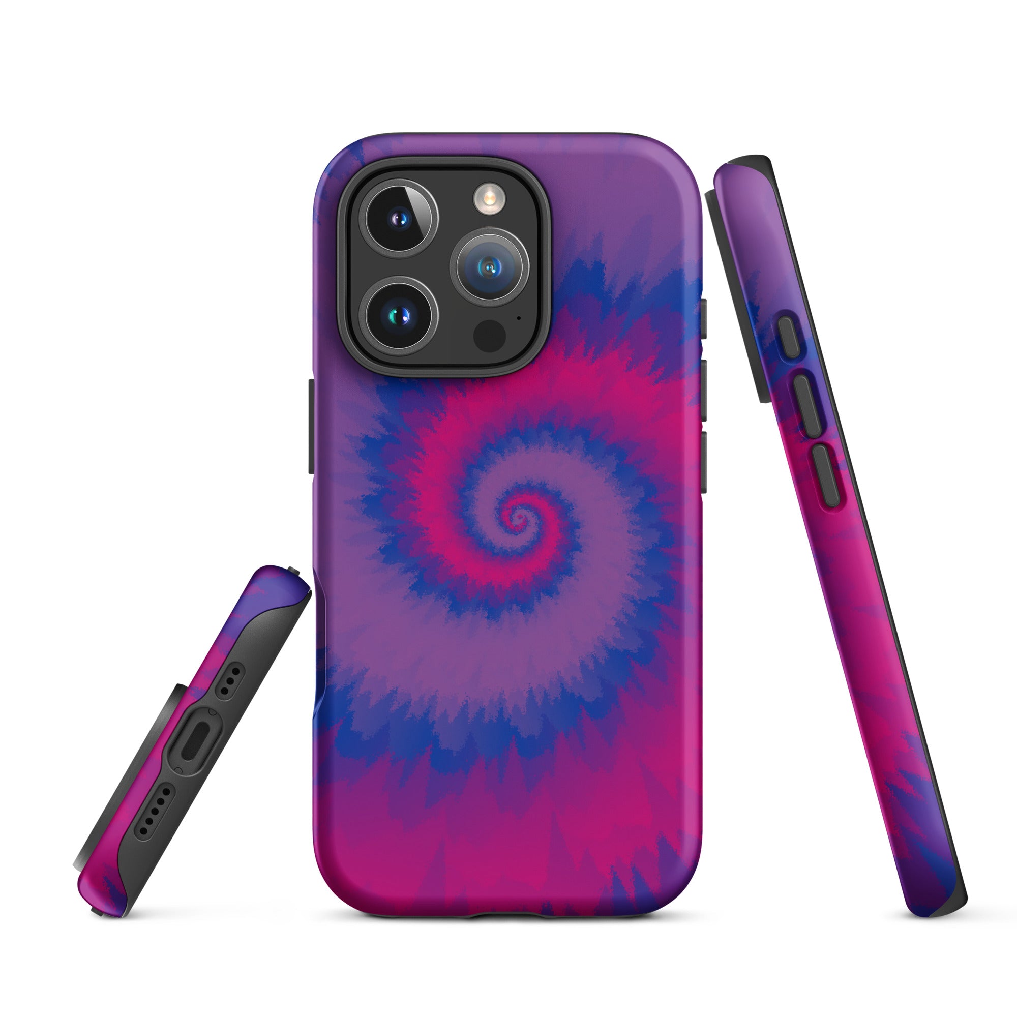 Tough Case for iPhone®-Tie Dye Spiral - Bisexual