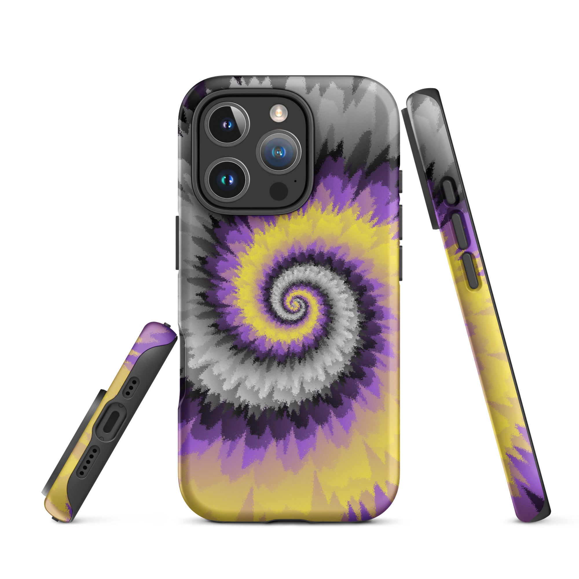 Tough Case for iPhone®-Tie Dye Spiral - Nonbinary