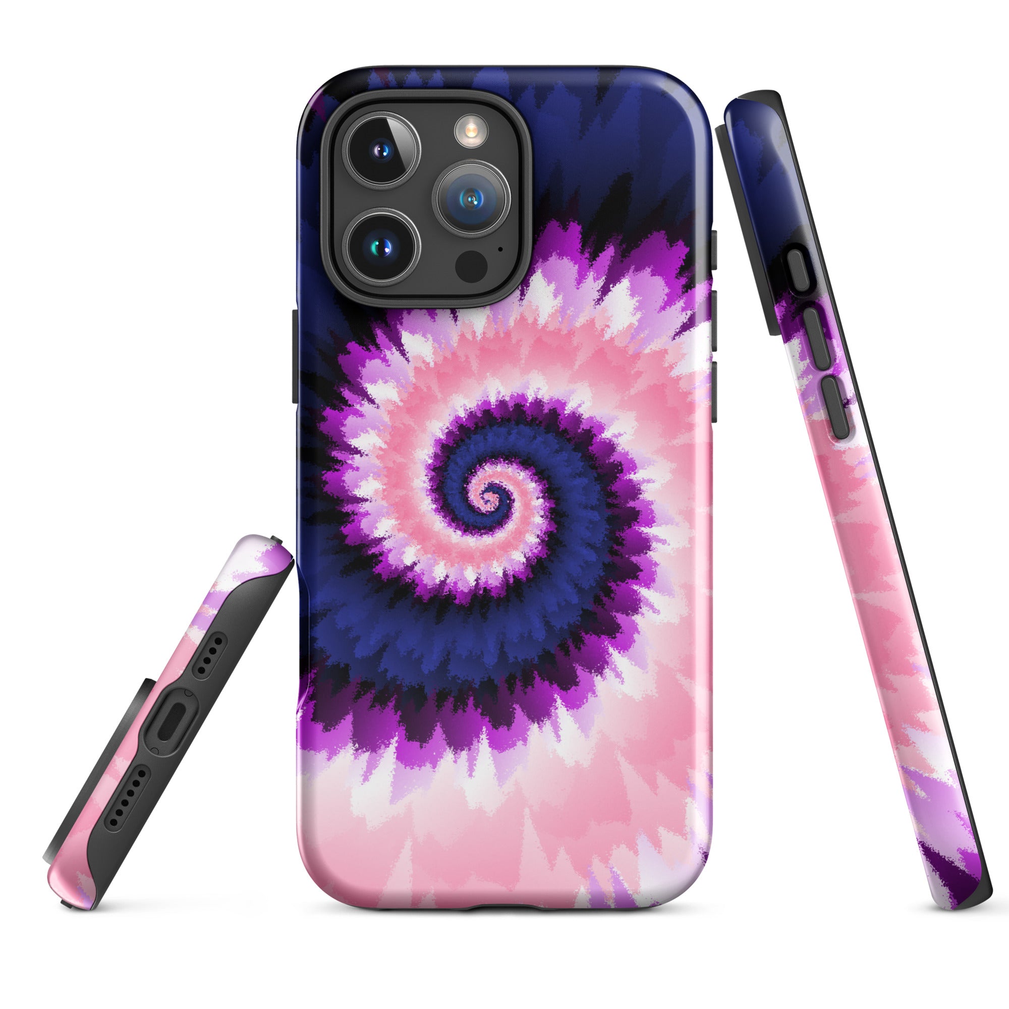 Tough Case for iPhone®-Tie Dye Spiral - Genderfluid