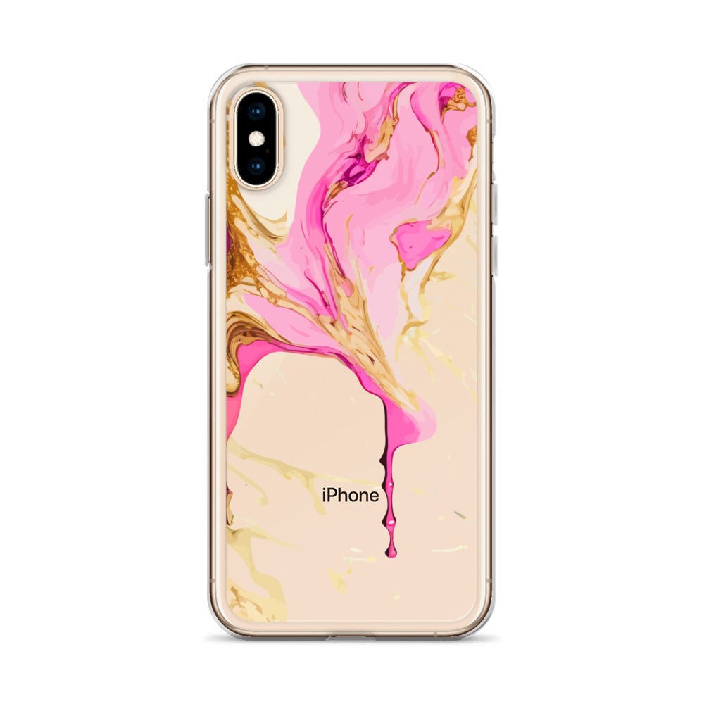 Clear Case for iPhone®- Alchohol Ink Design II