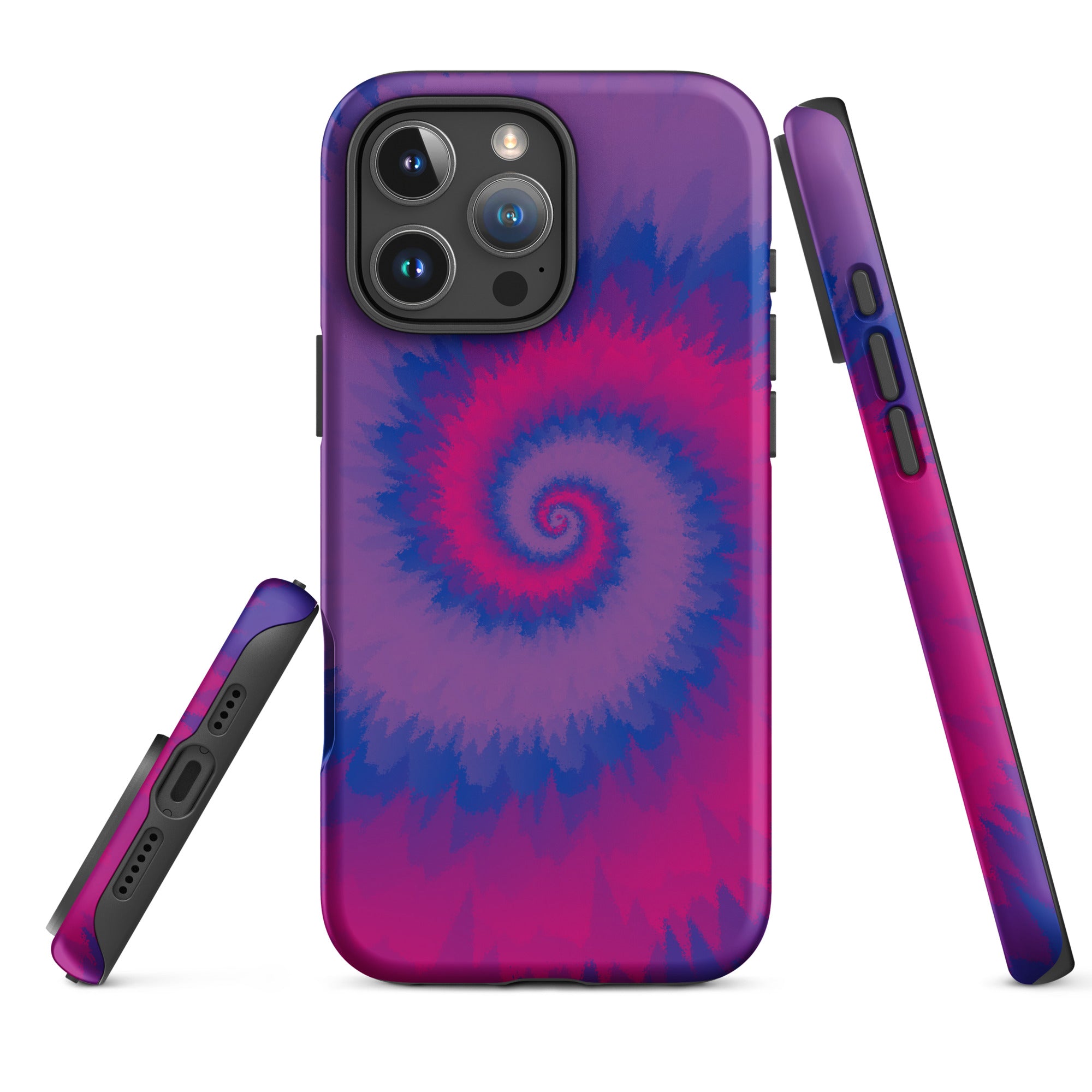 Tough Case for iPhone®-Tie Dye Spiral - Bisexual