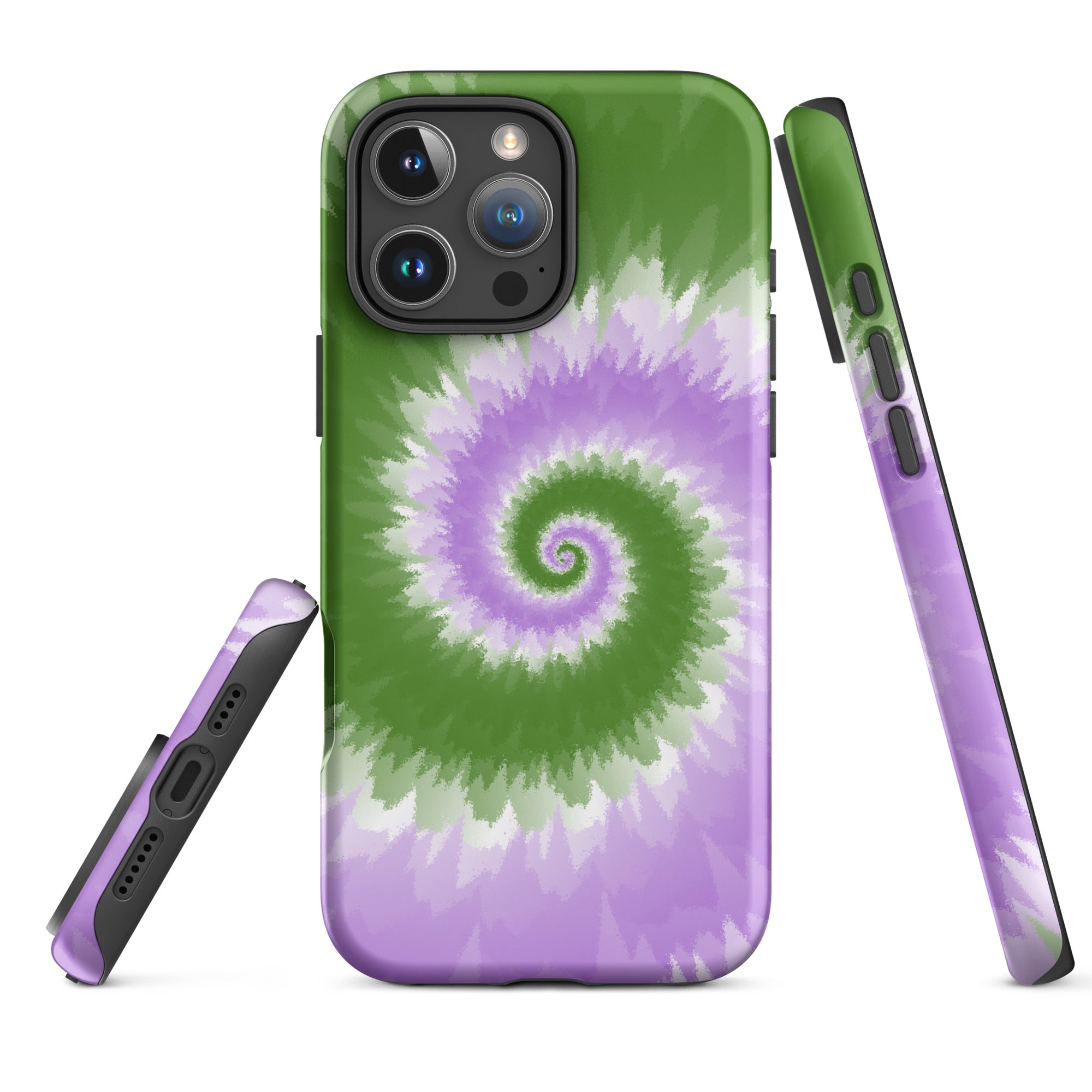 Tough Case for iPhone®-Tie Dye Spiral - Genderqueer