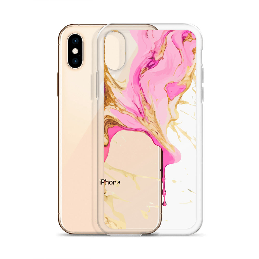 Clear Case for iPhone®- Alchohol Ink Design II