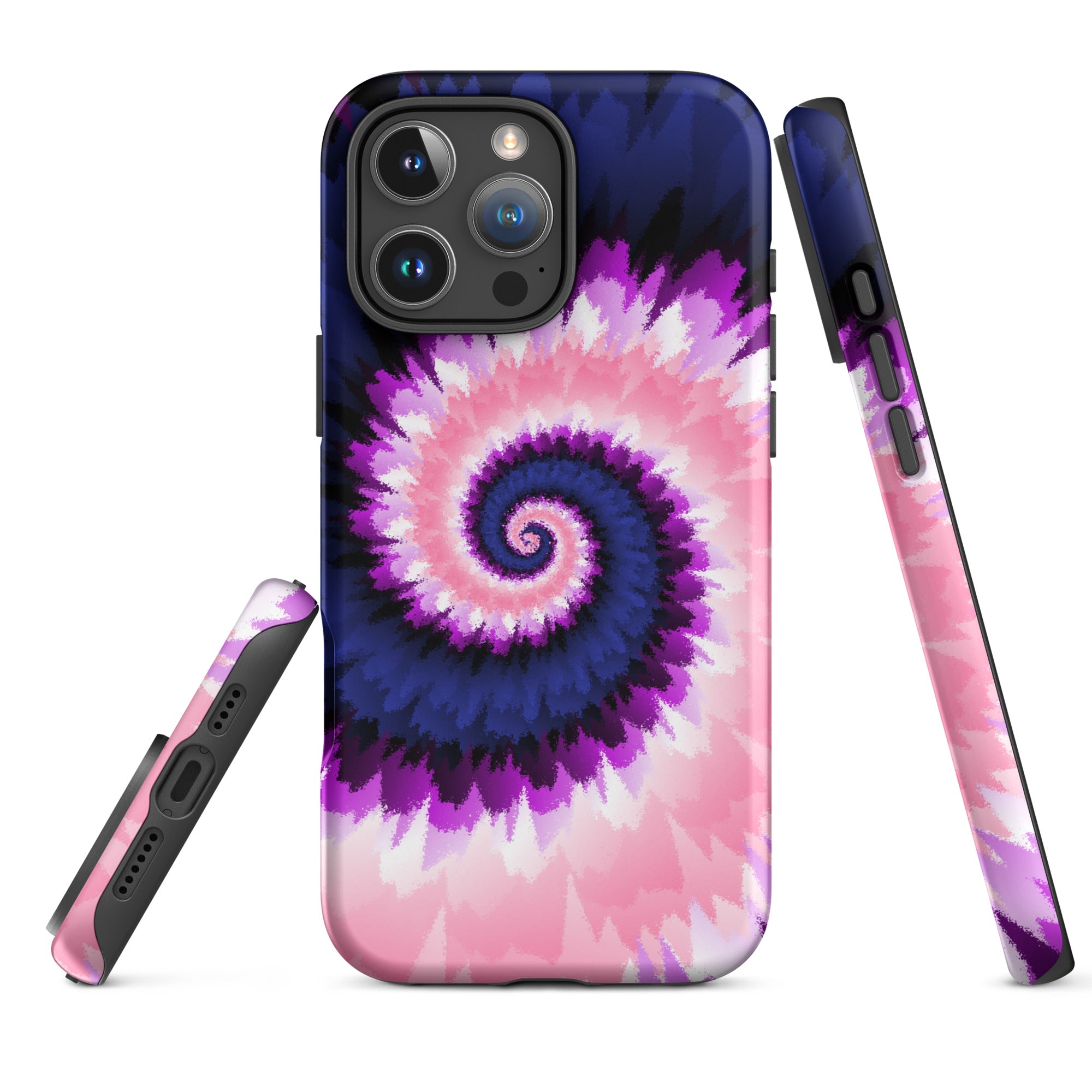 Tough Case for iPhone®-Tie Dye Spiral - Genderfluid