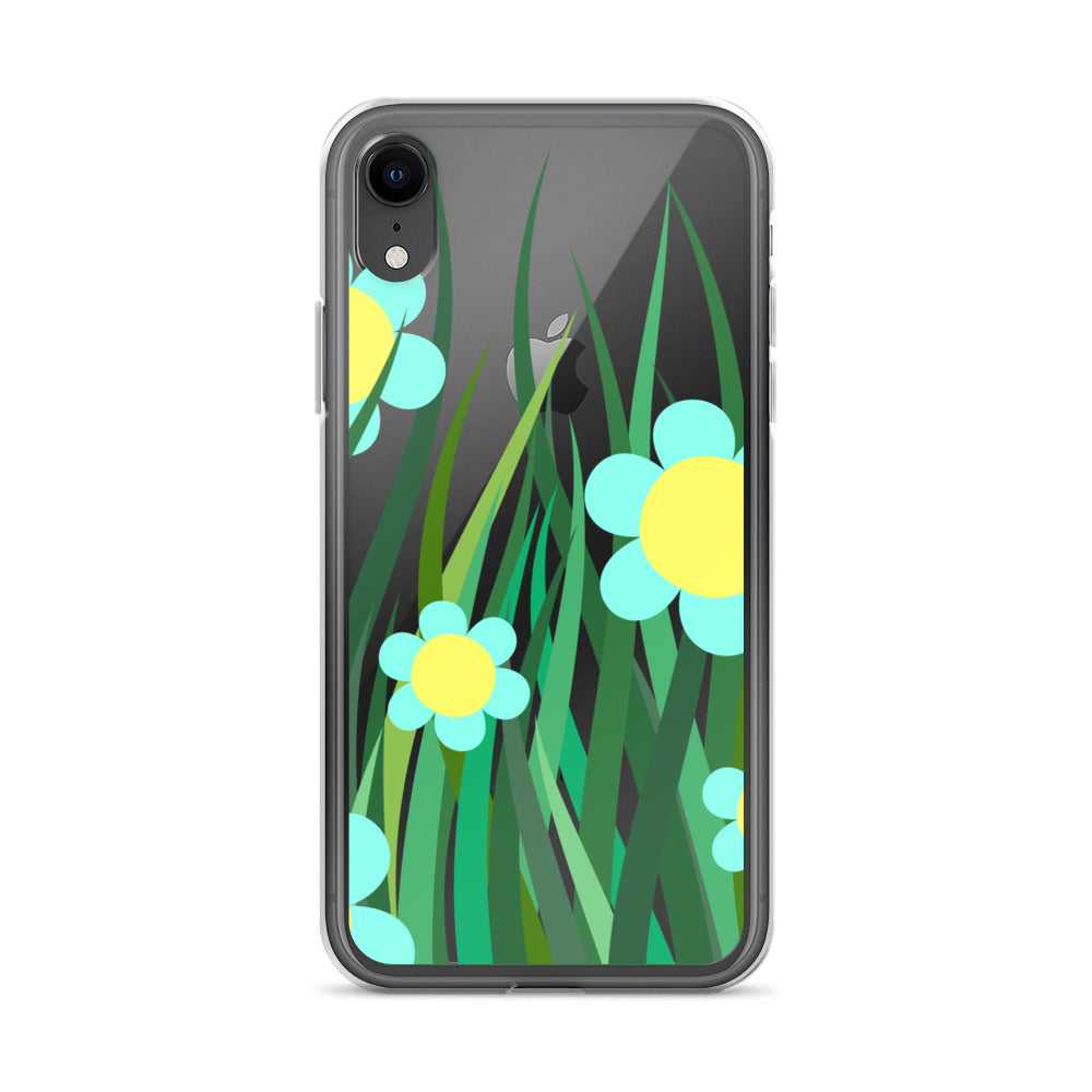 Clear Case for iPhone®- Floral Hedge Design II