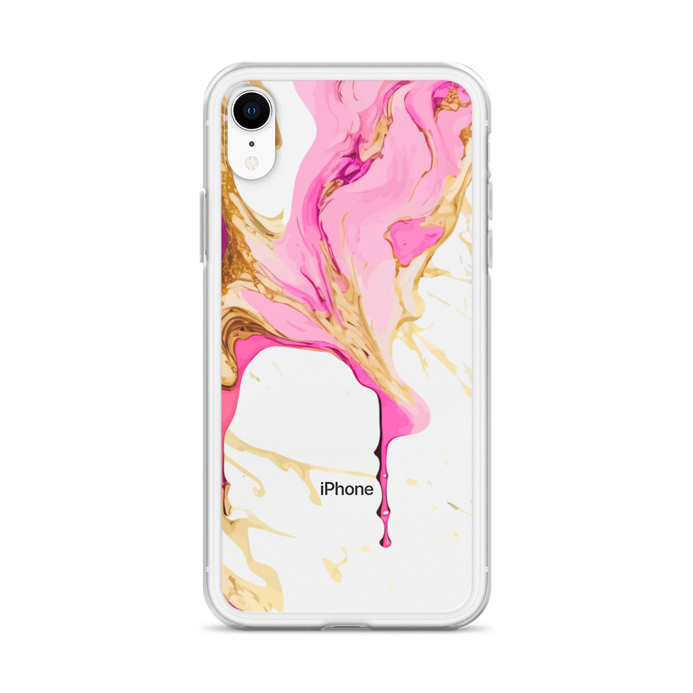 Clear Case for iPhone®- Alchohol Ink Design II