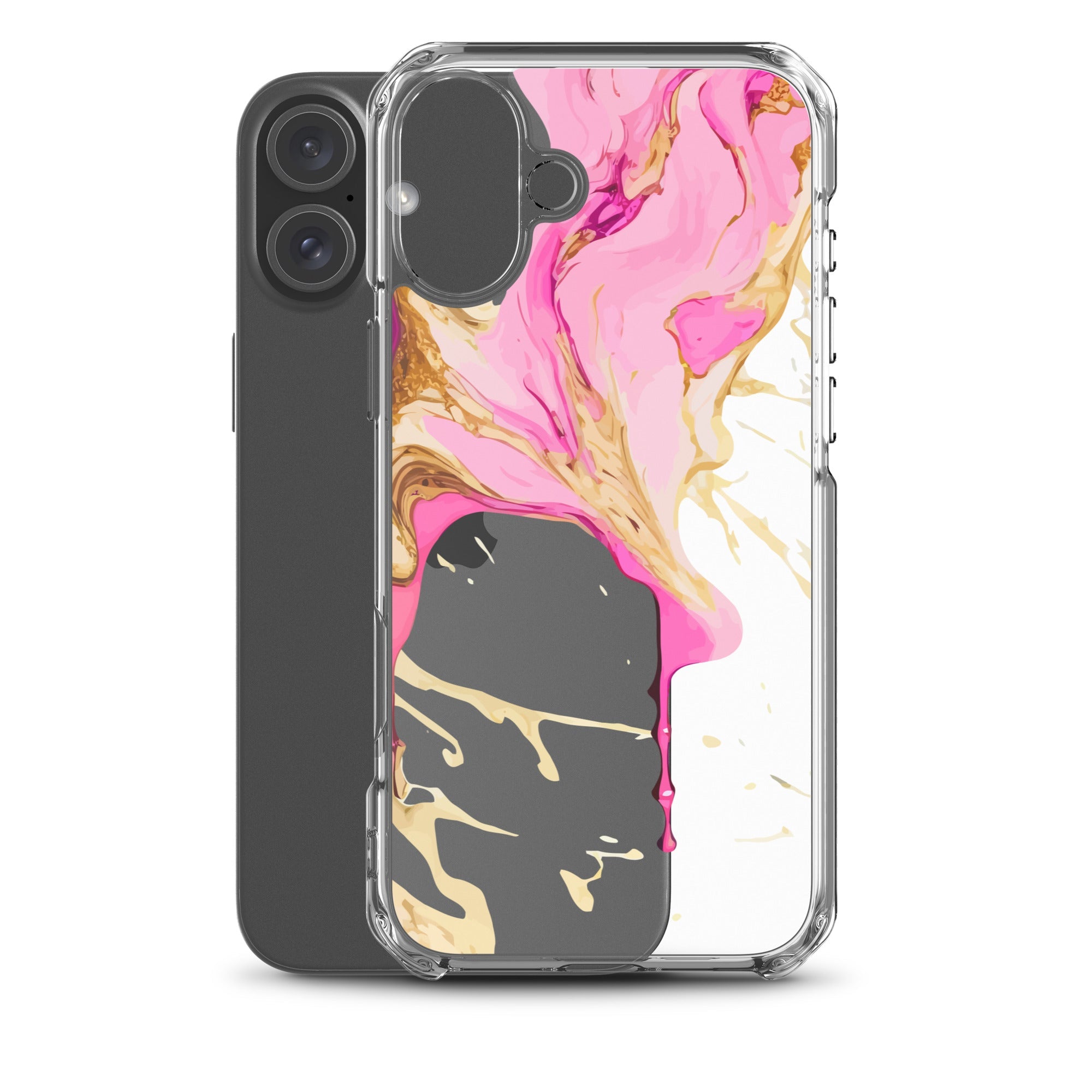 Clear Case for iPhone®- Alchohol Ink Design II