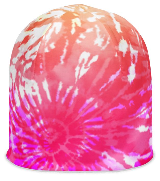 Beanie Tie Dye Pink and Red