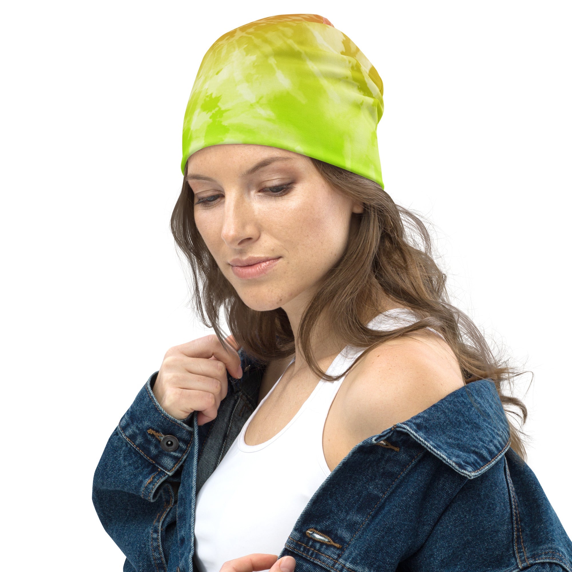 Beanie Tie Dye Yellow