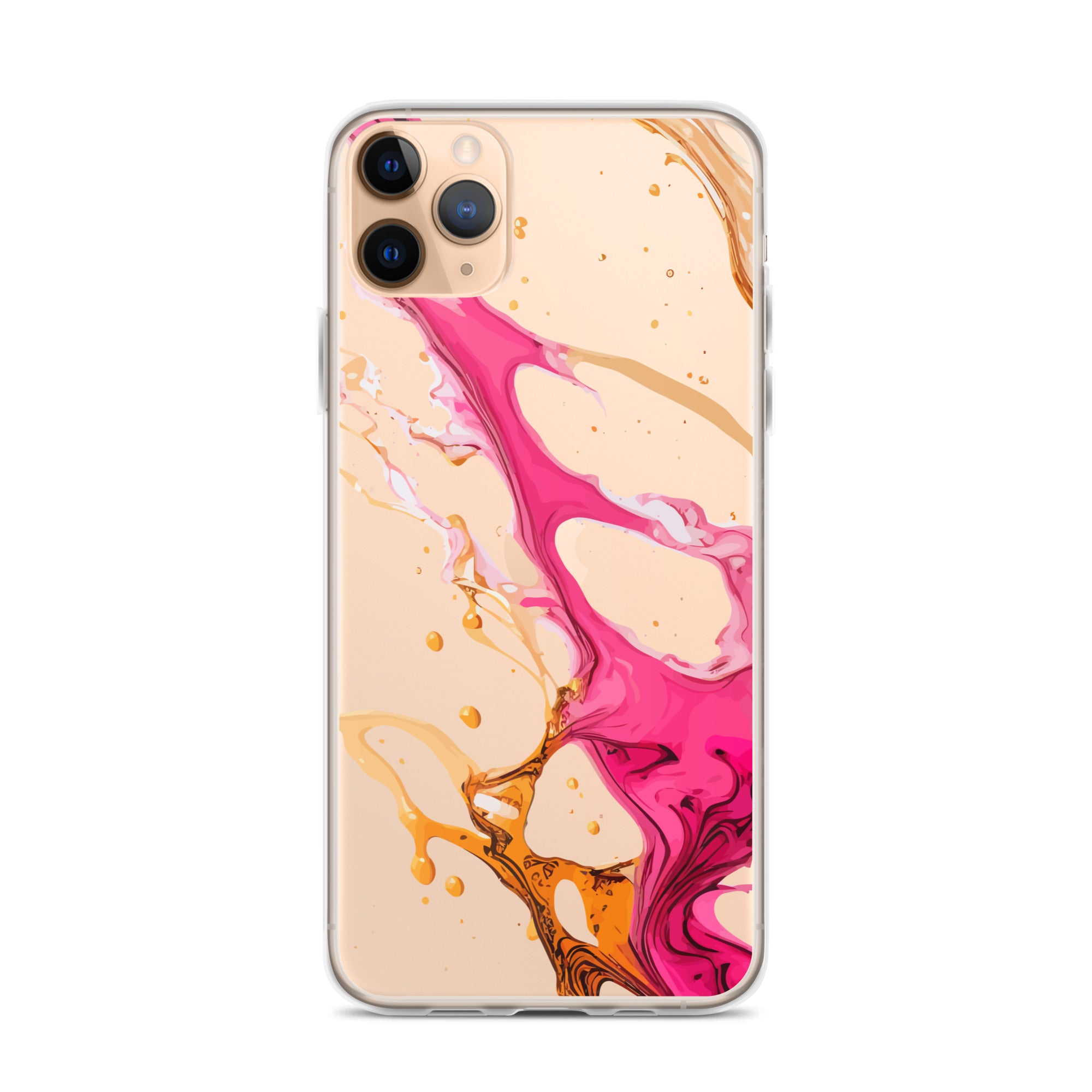 Clear Case for iPhone® Alchohol Ink Design IV