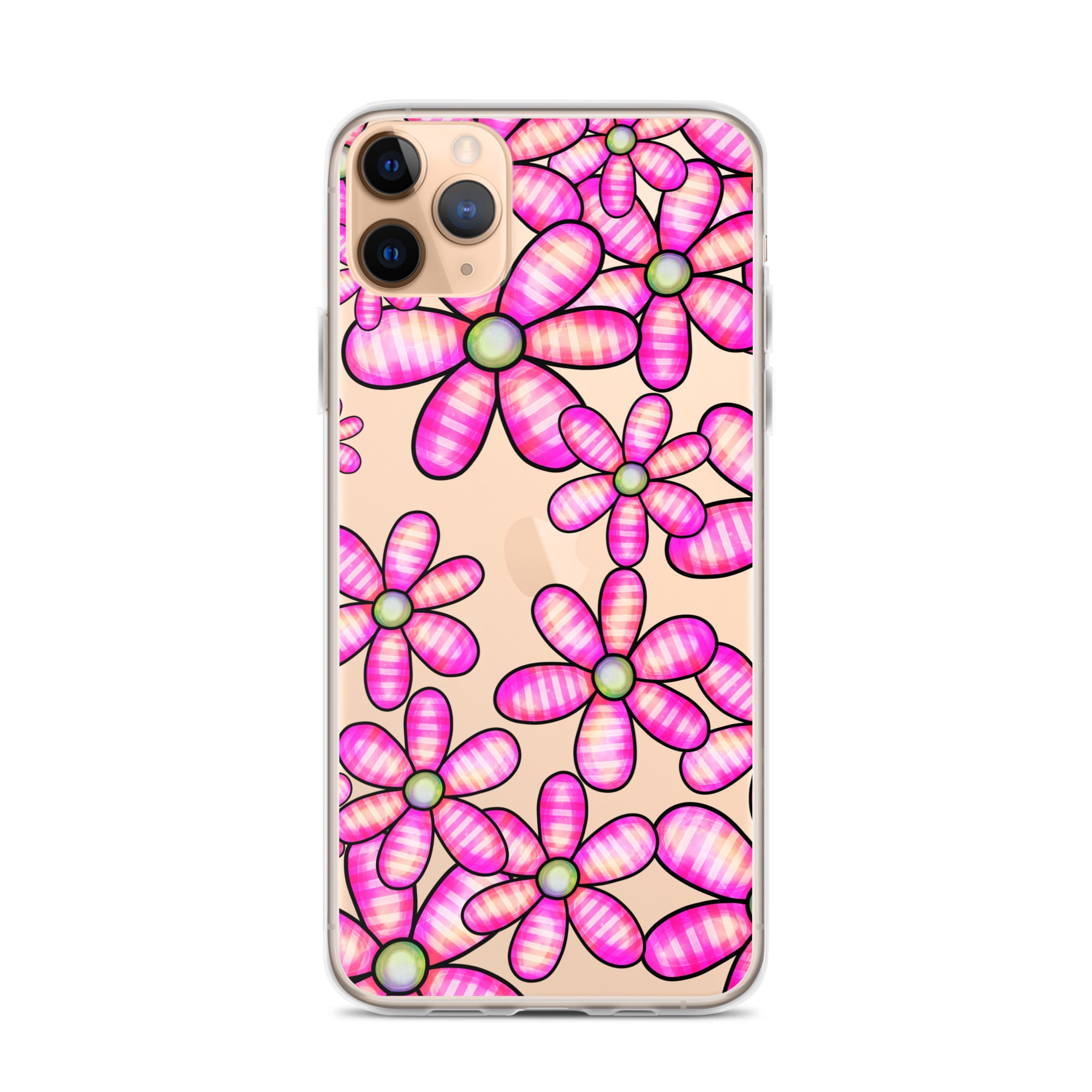 Clear Case for iPhone® Floral Doodle Design II