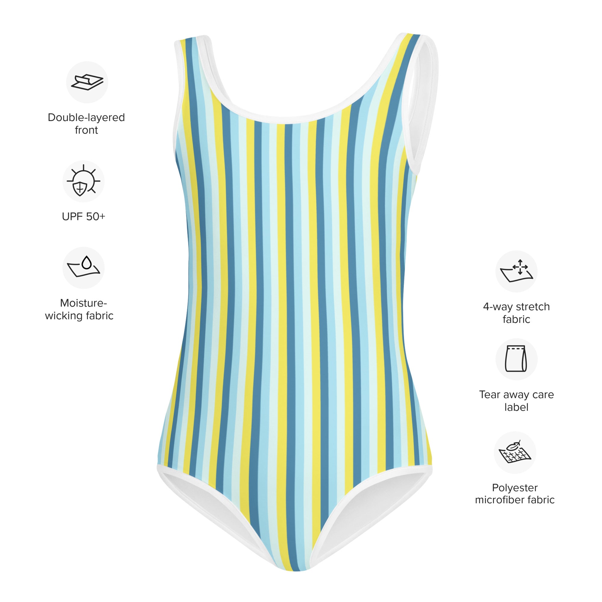 Colorful Striped Kids Swimsuit I