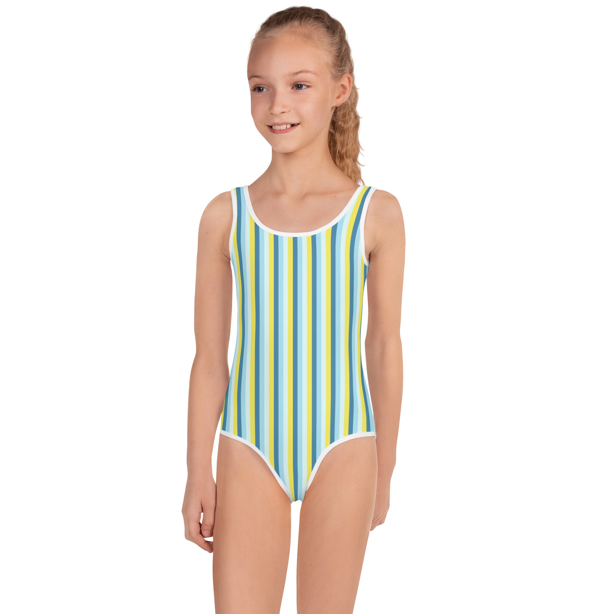 Colorful Striped Kids Swimsuit I