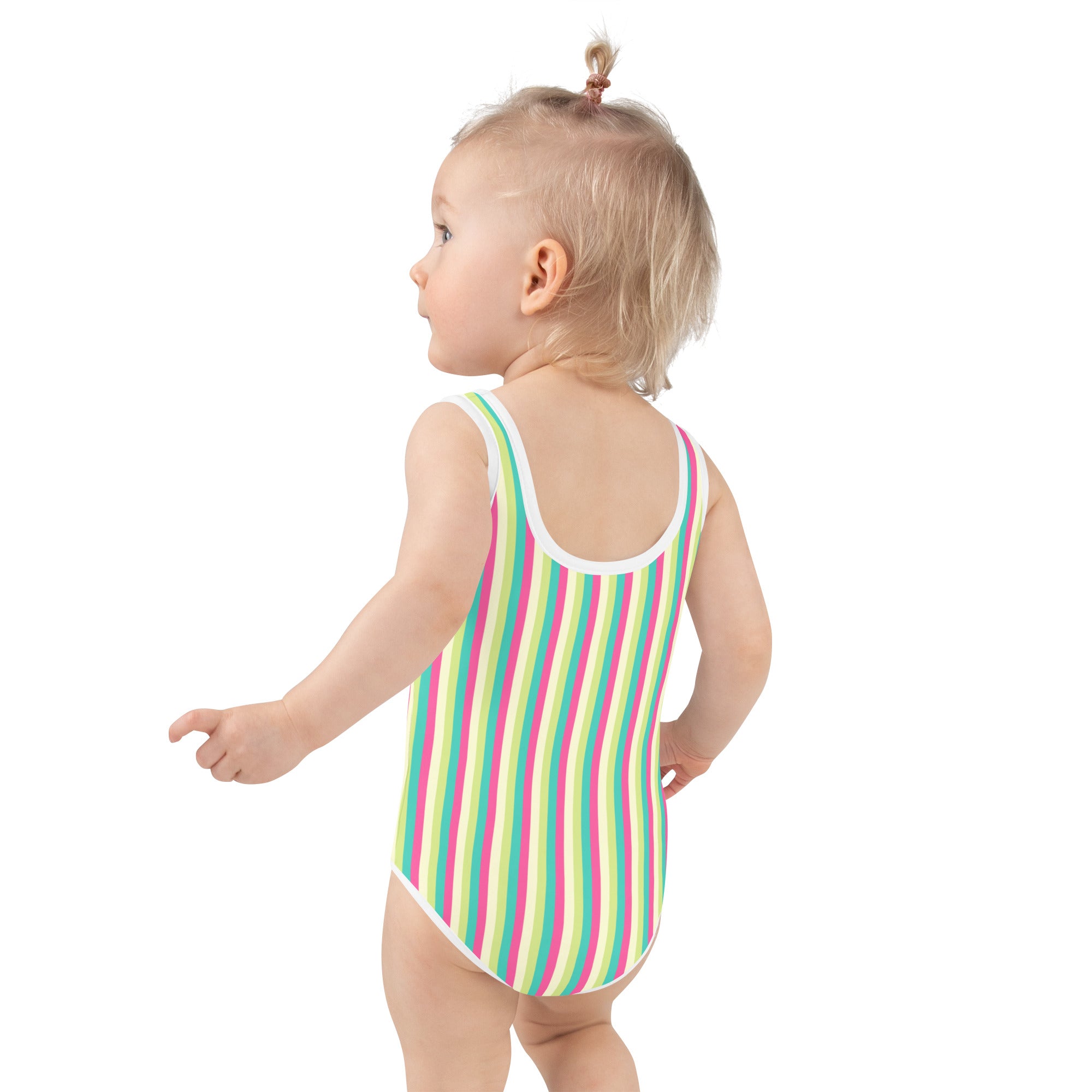 Colorful Striped Kids Swimsuit III
