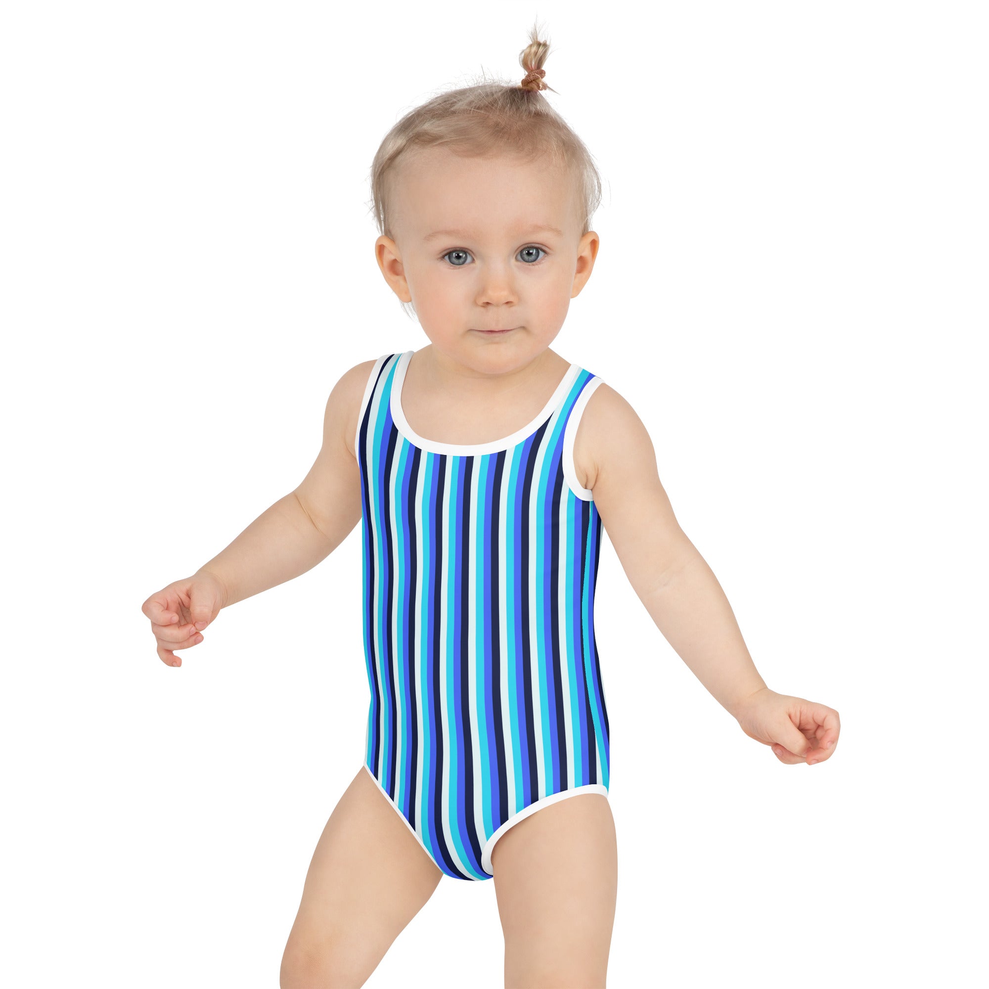 Colorful Striped Kids Swimsuit V