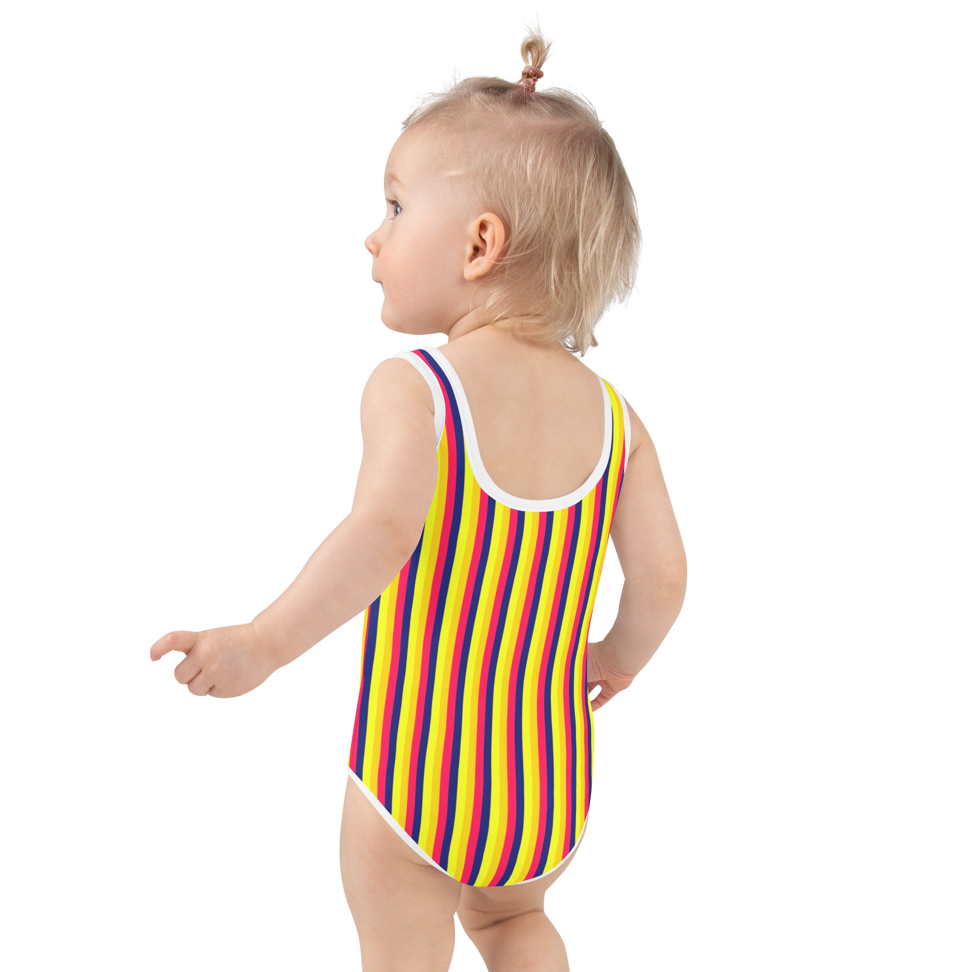 Colorful Striped Kids Swimsuit VII