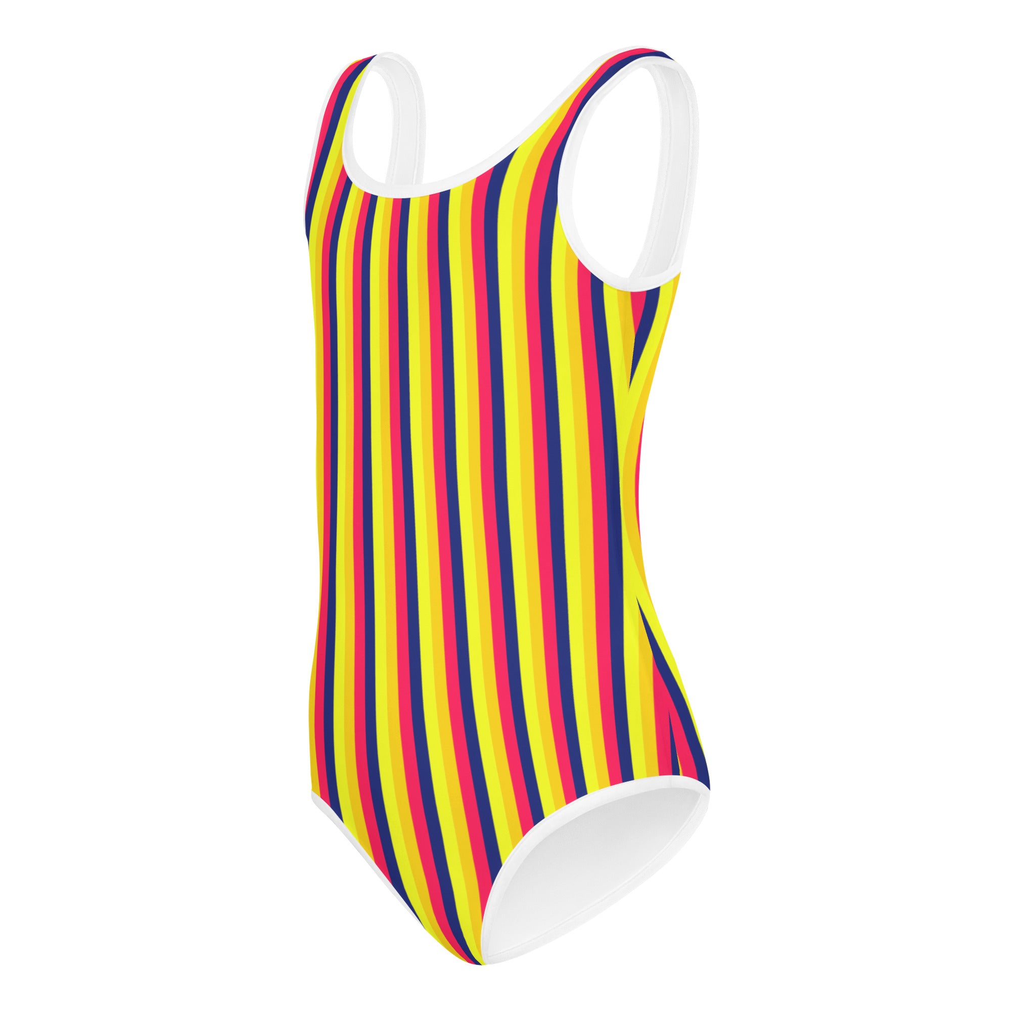 Colorful Striped Kids Swimsuit VII