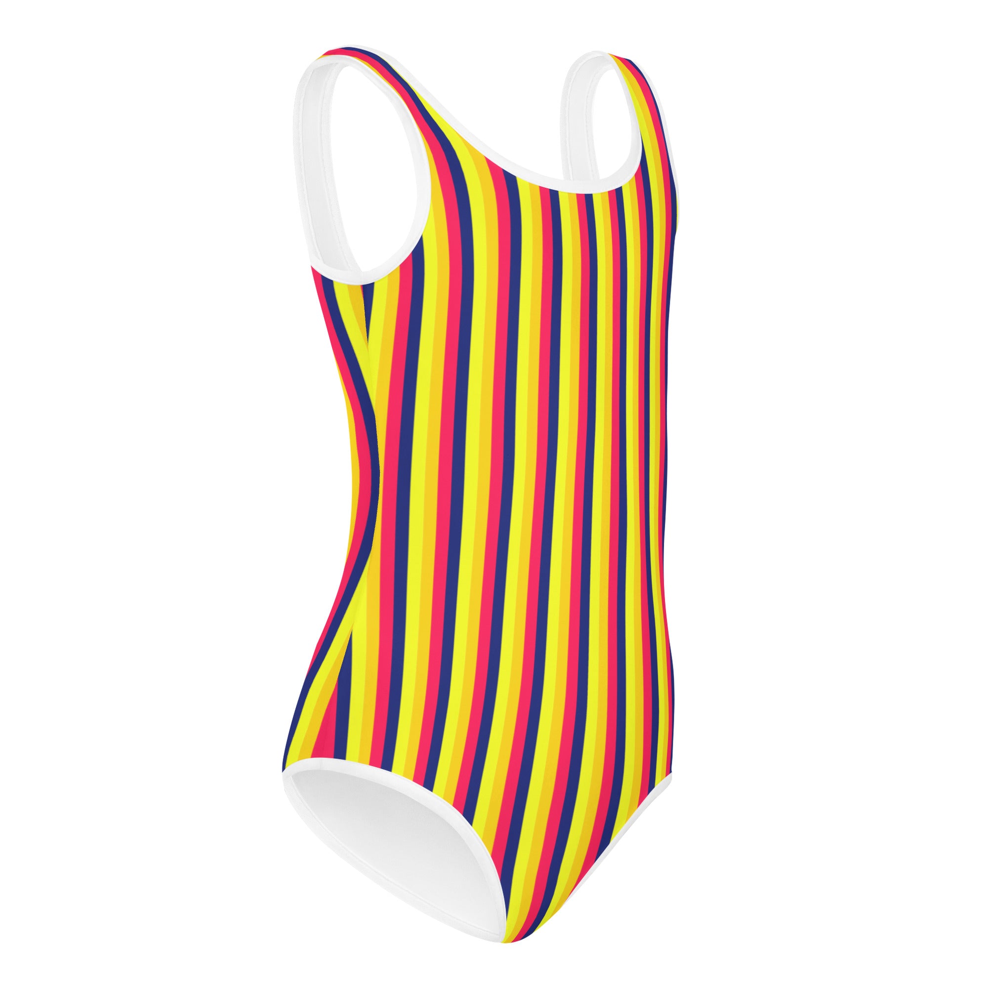 Colorful Striped Kids Swimsuit VII