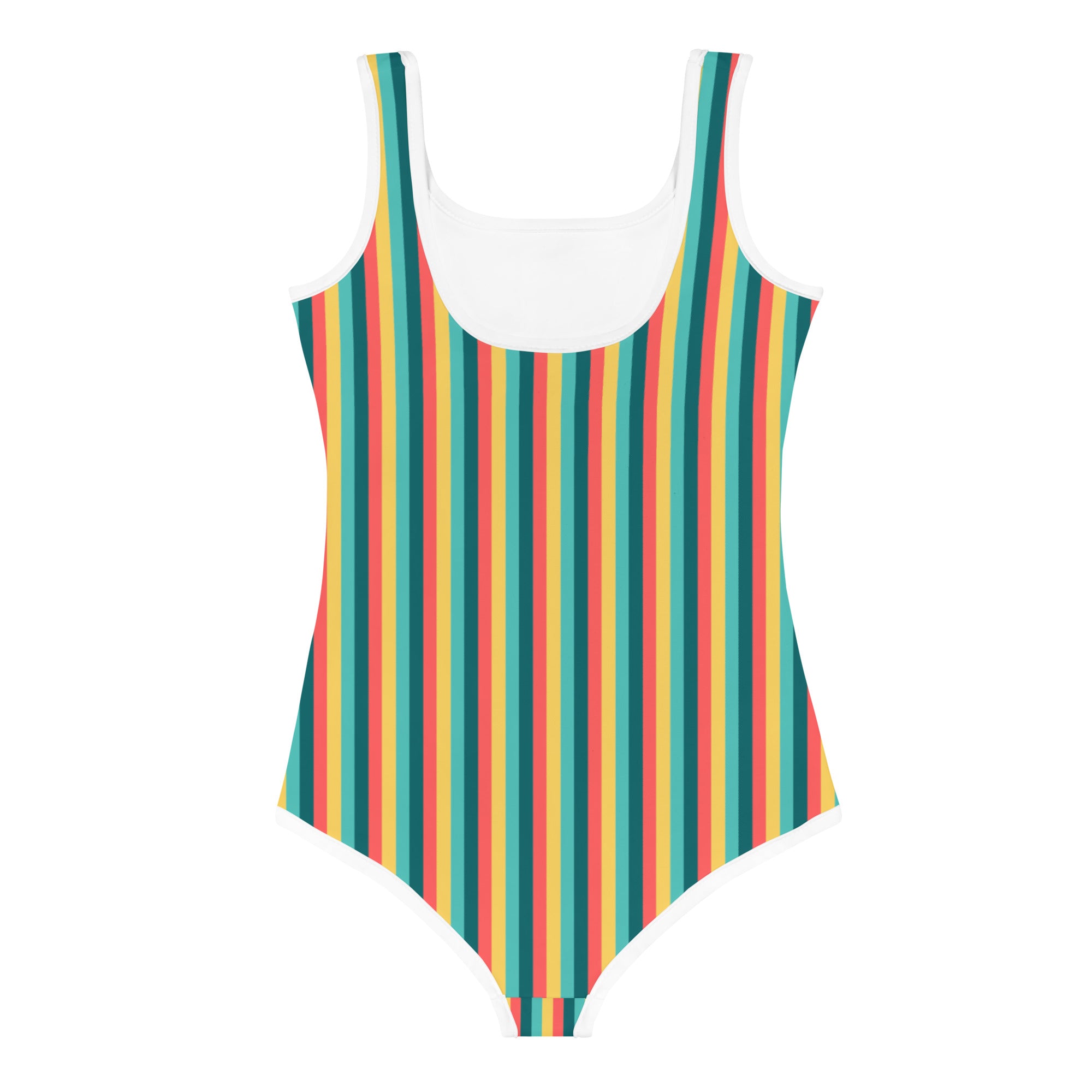 Colorful Striped Kids Swimsuit X
