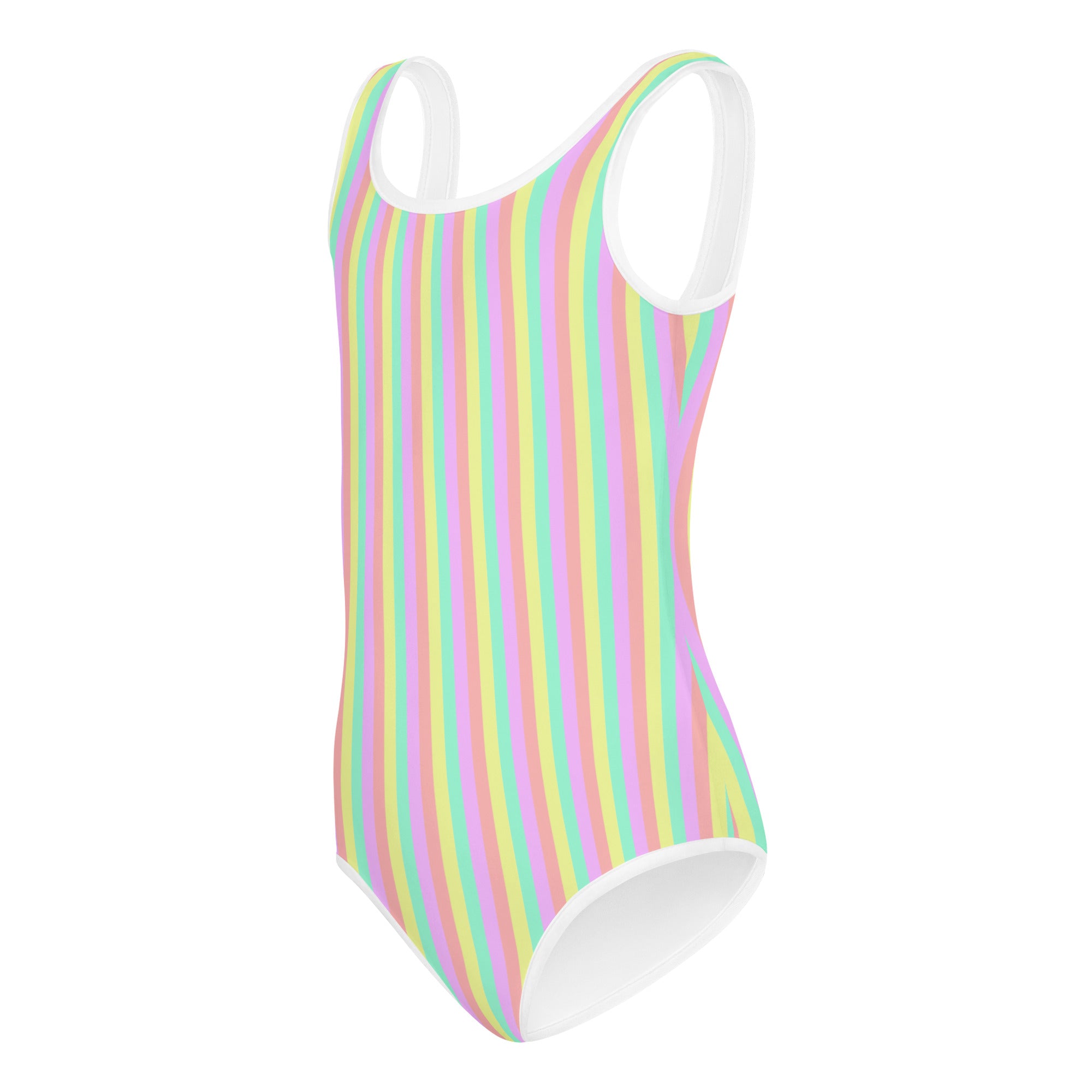 Colorful Striped Kids Swimsuit XII