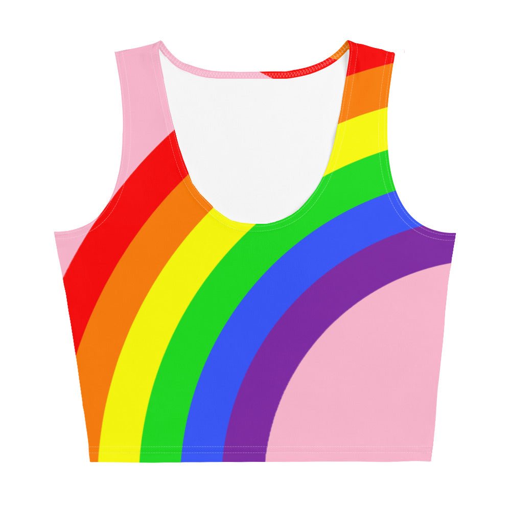 Crop Top Rainbow on Pink