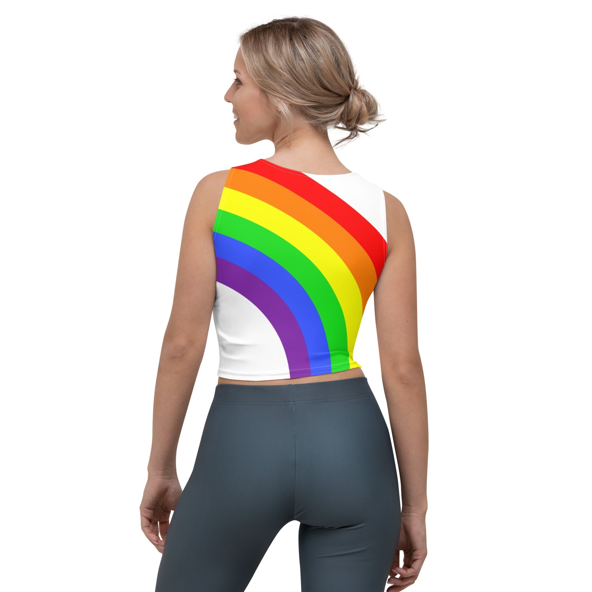 Crop Top Rainbow on White