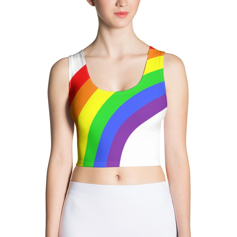 Crop Top Rainbow on White