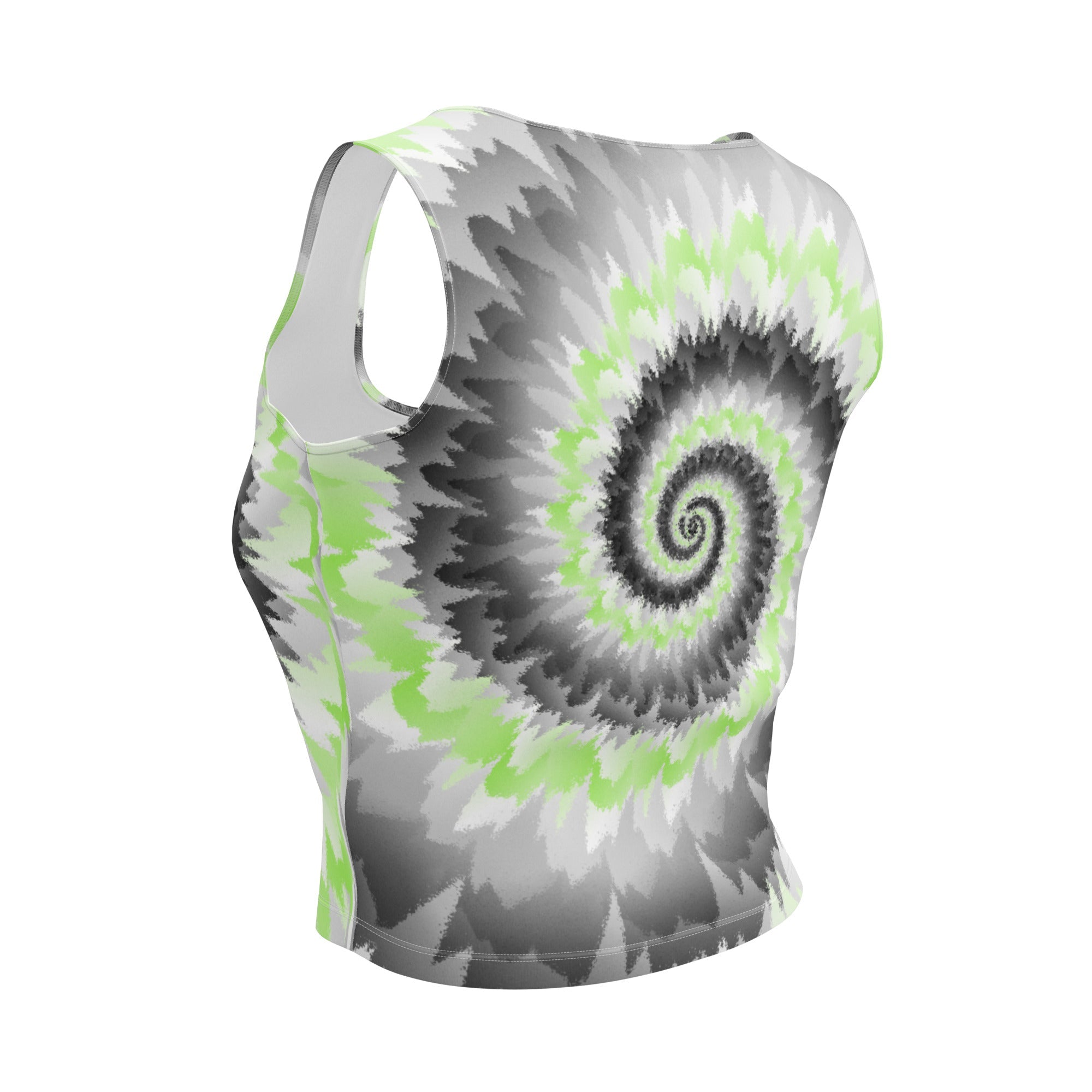 Crop Top Tie Dye Spiral Agender