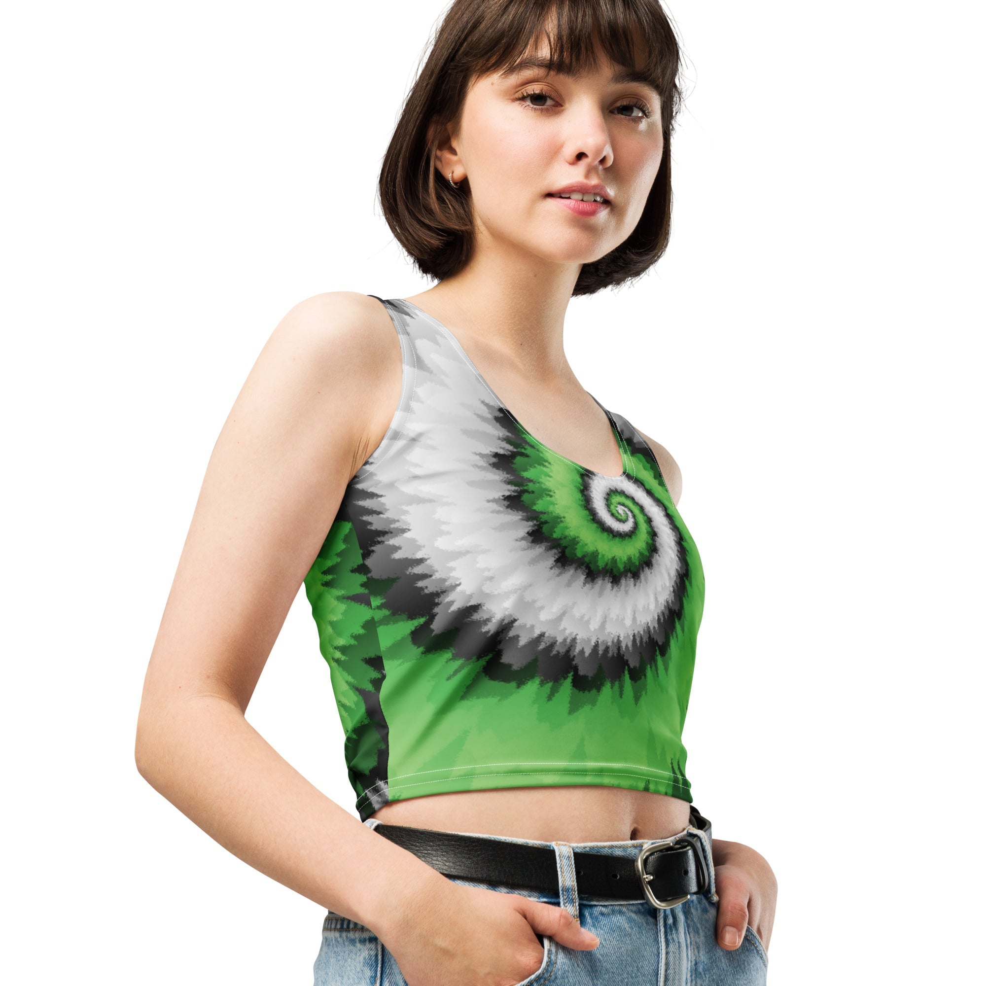 Crop Top Tie Dye Spiral Aromantic