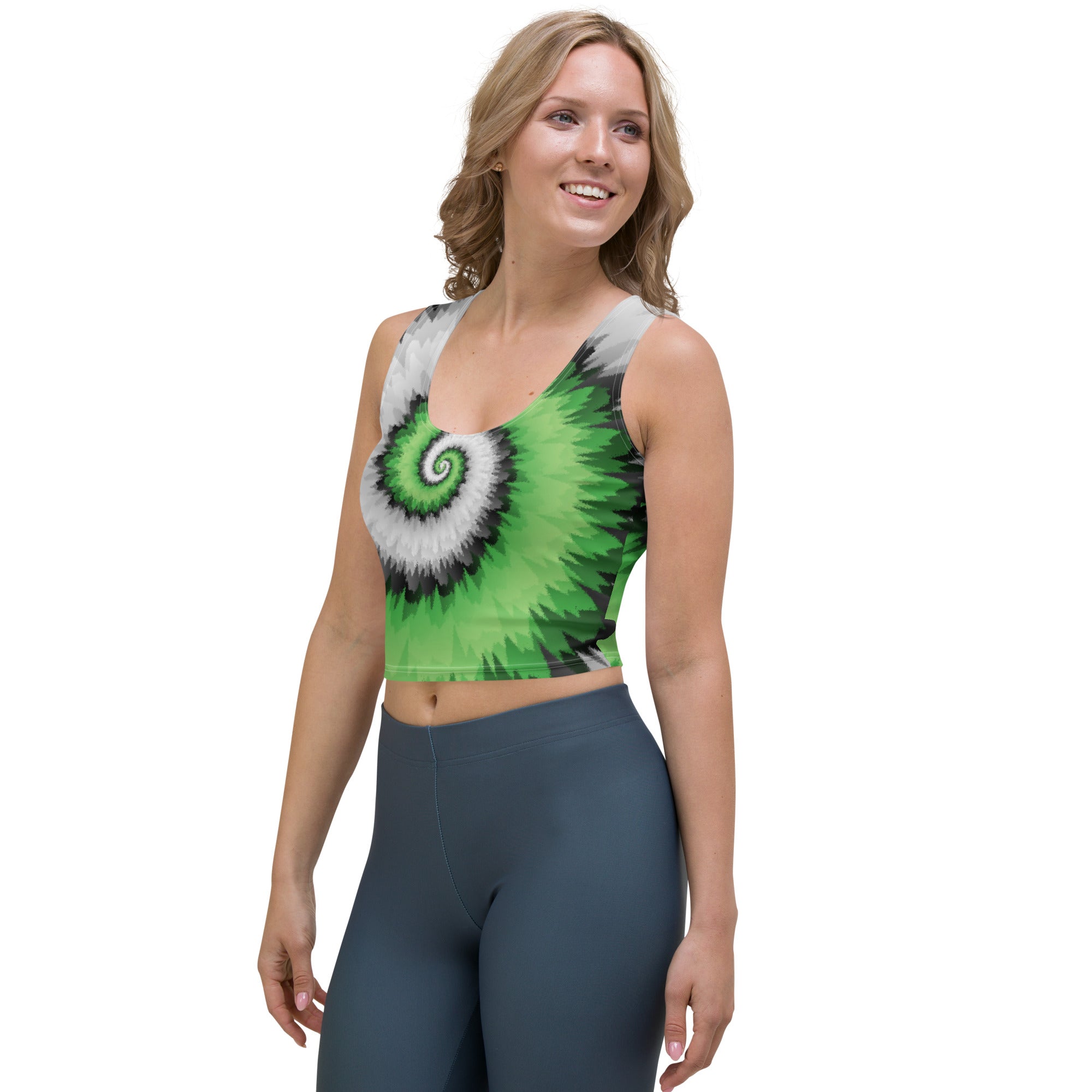 Crop Top Tie Dye Spiral Aromantic