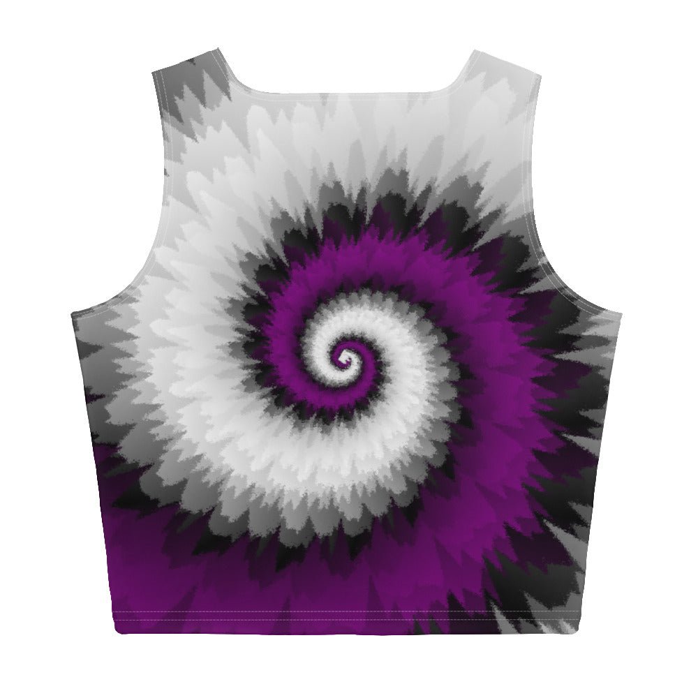 Crop Top Tie Dye Spiral Asexual