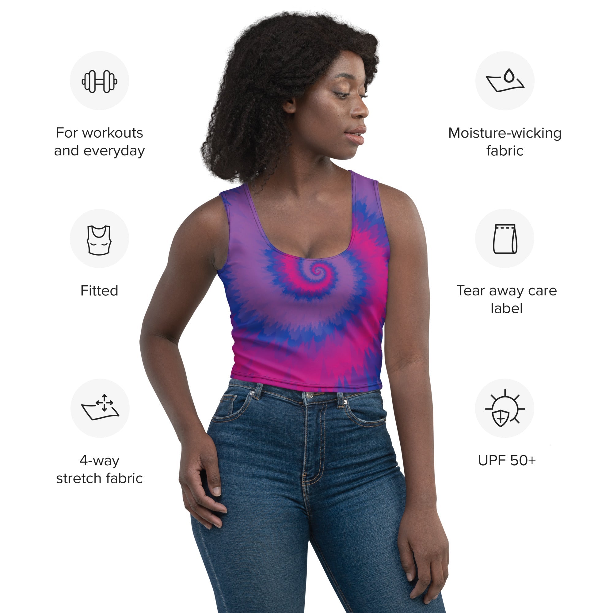 Crop Top Tie Dye Spiral Bisexual