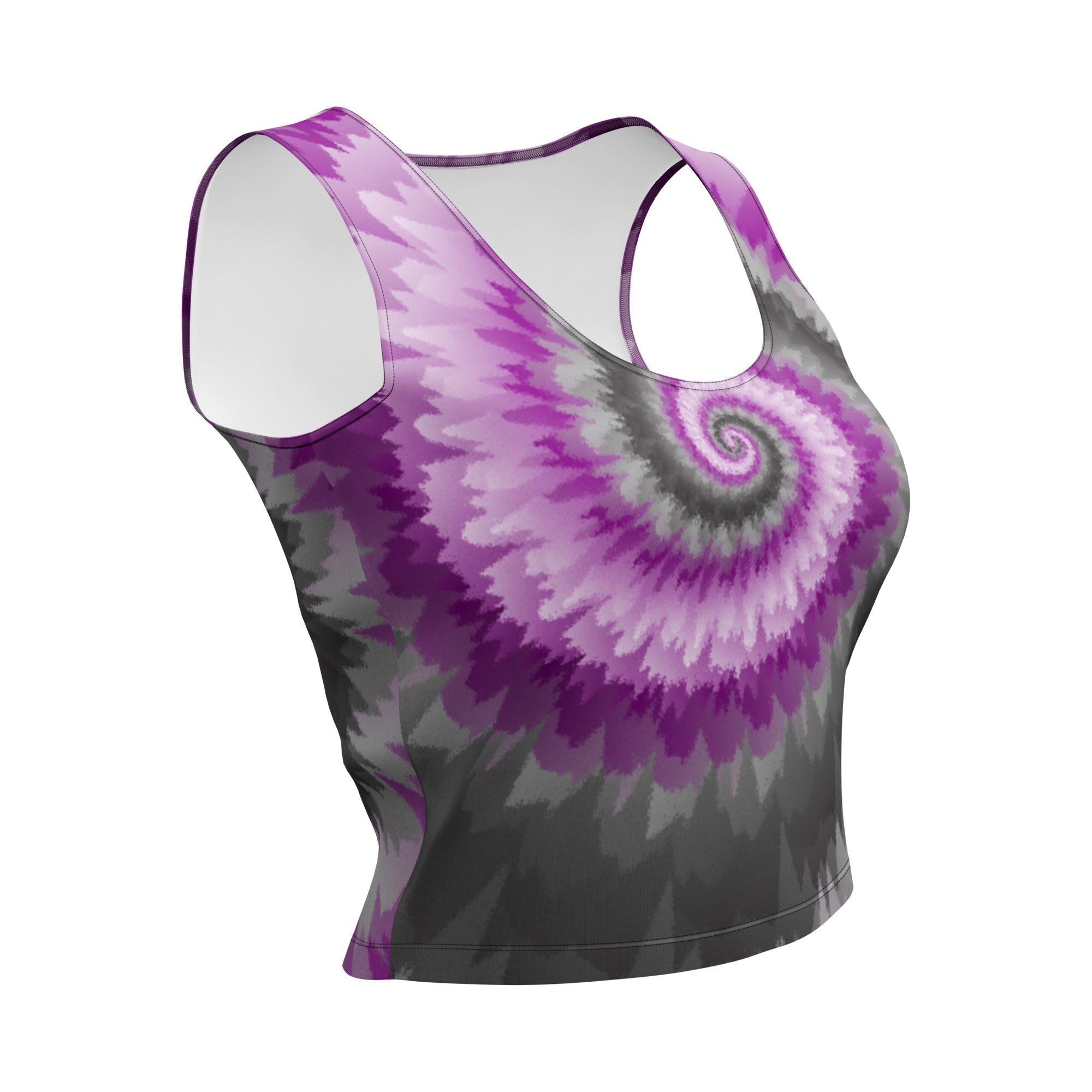 Crop Top Tie Dye Spiral Demisexual