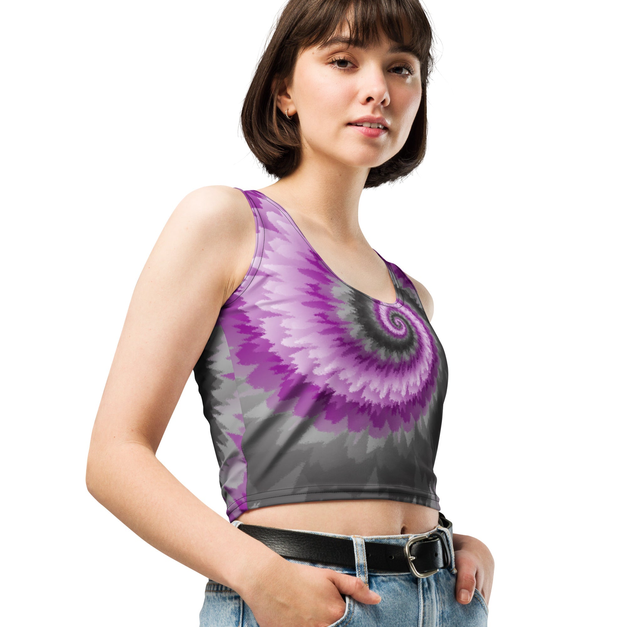 Crop Top Tie Dye Spiral Demisexual