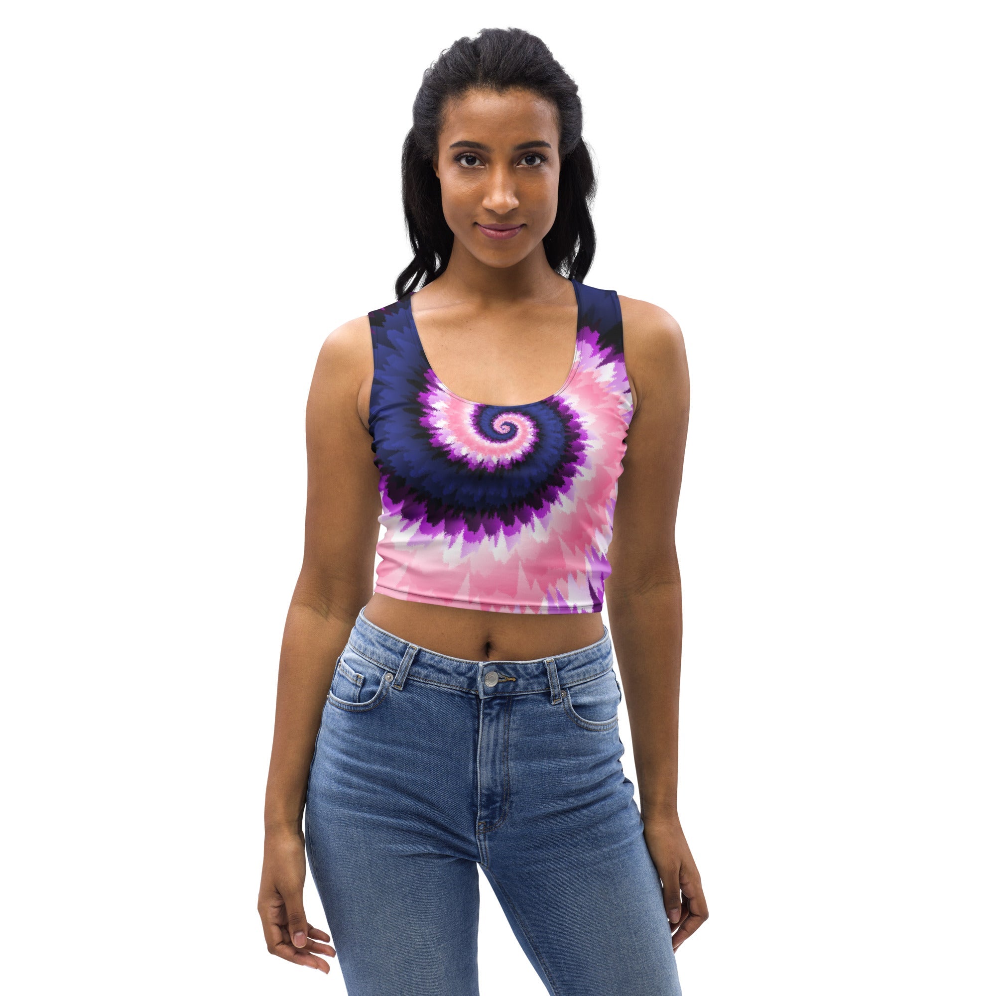 Crop Top Tie Dye Spiral Genderfluid