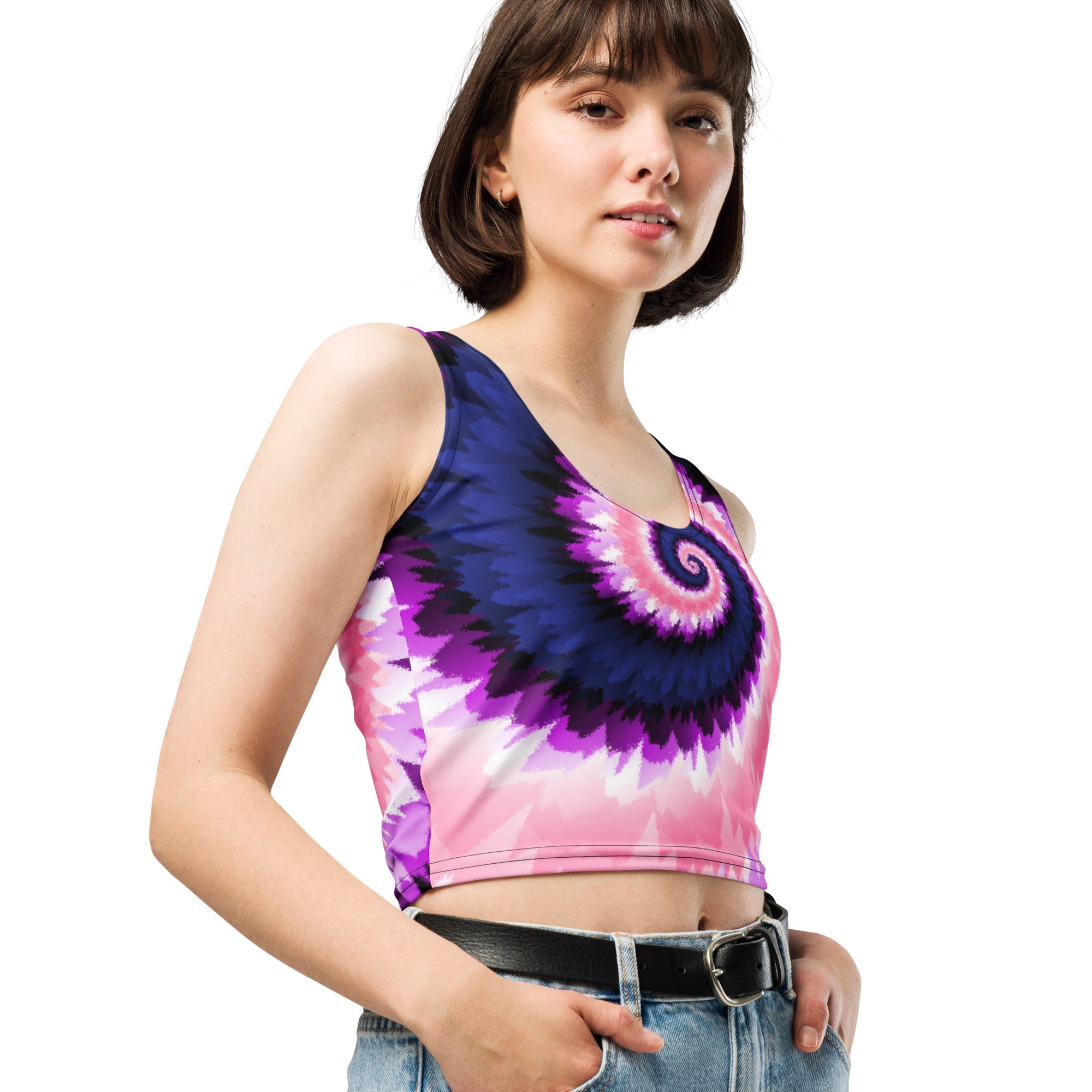 Crop Top Tie Dye Spiral Genderfluid