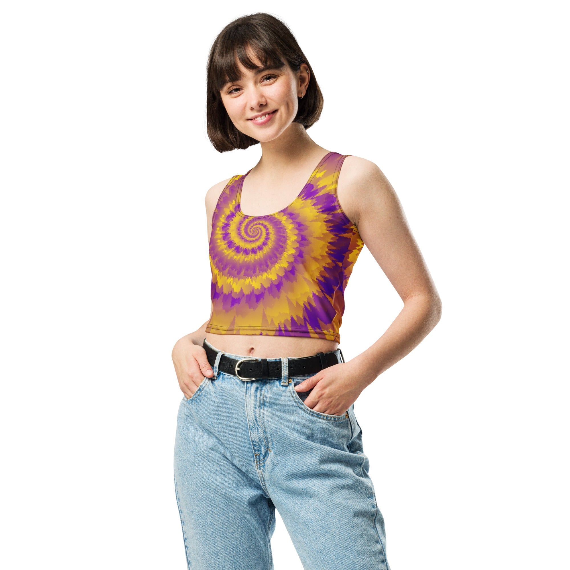 Crop Top Tie Dye Spiral Intersex