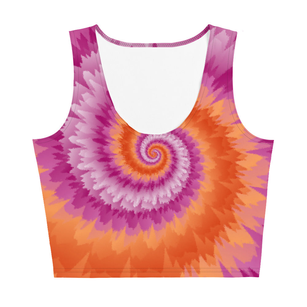 Crop Top Tie Dye Spiral Lesbian