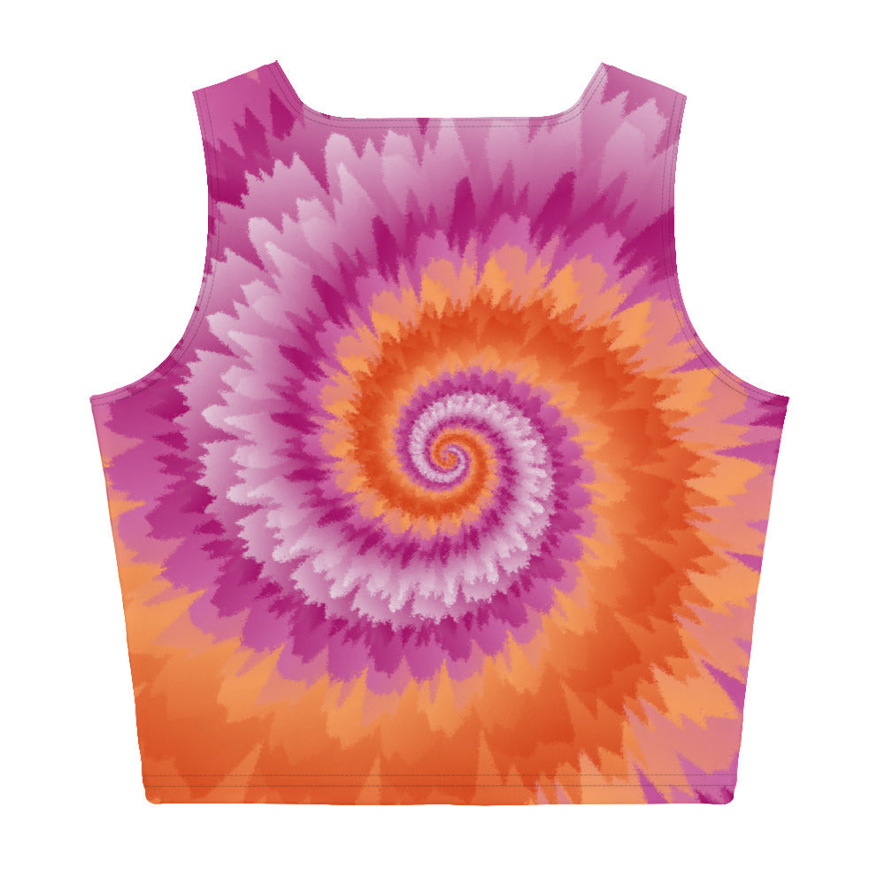 Crop Top Tie Dye Spiral Lesbian