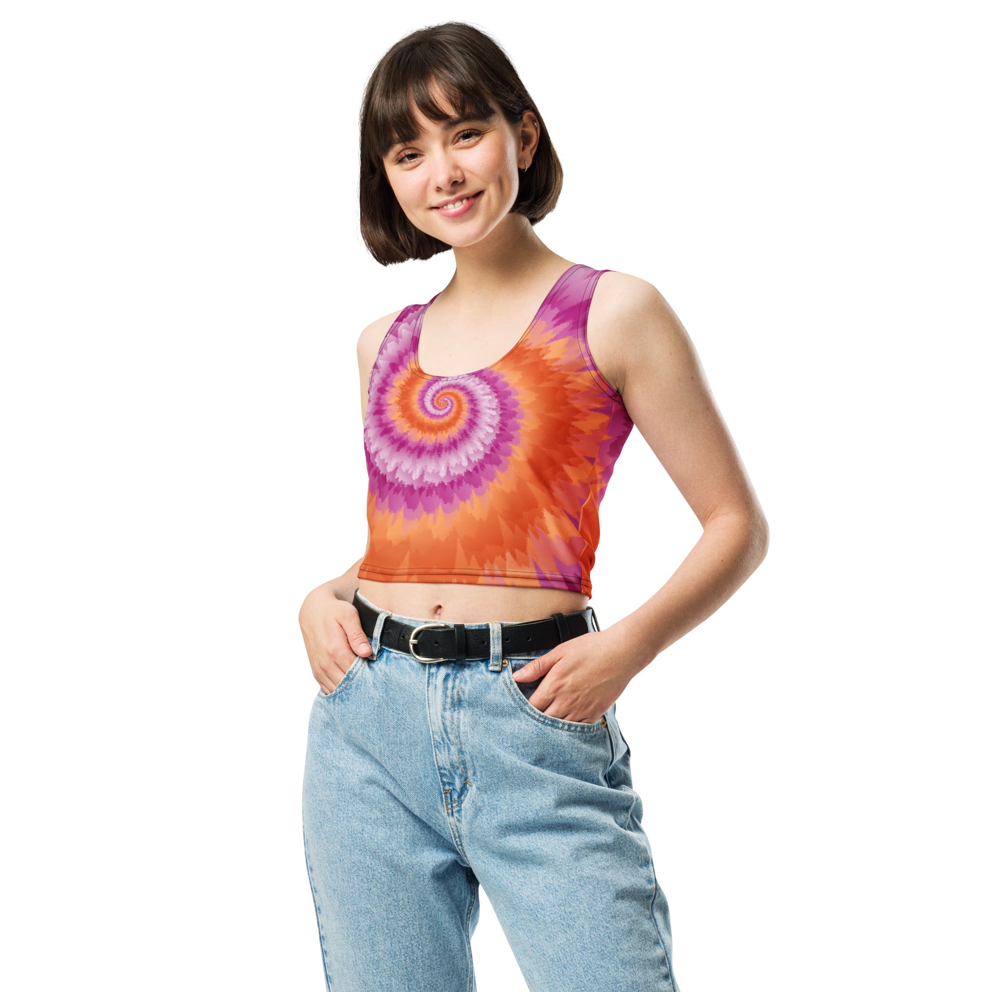 Crop Top Tie Dye Spiral Lesbian