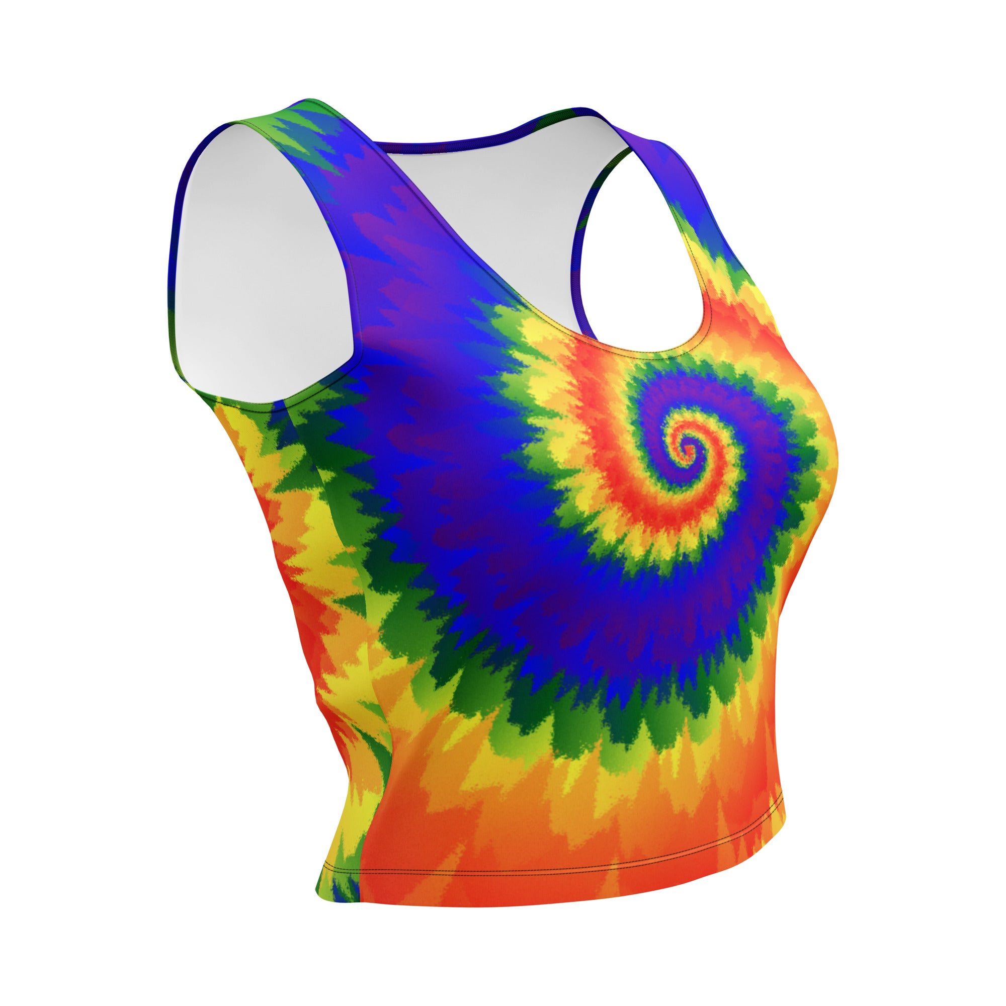 Crop Top Tie Dye Spiral LGBTQ