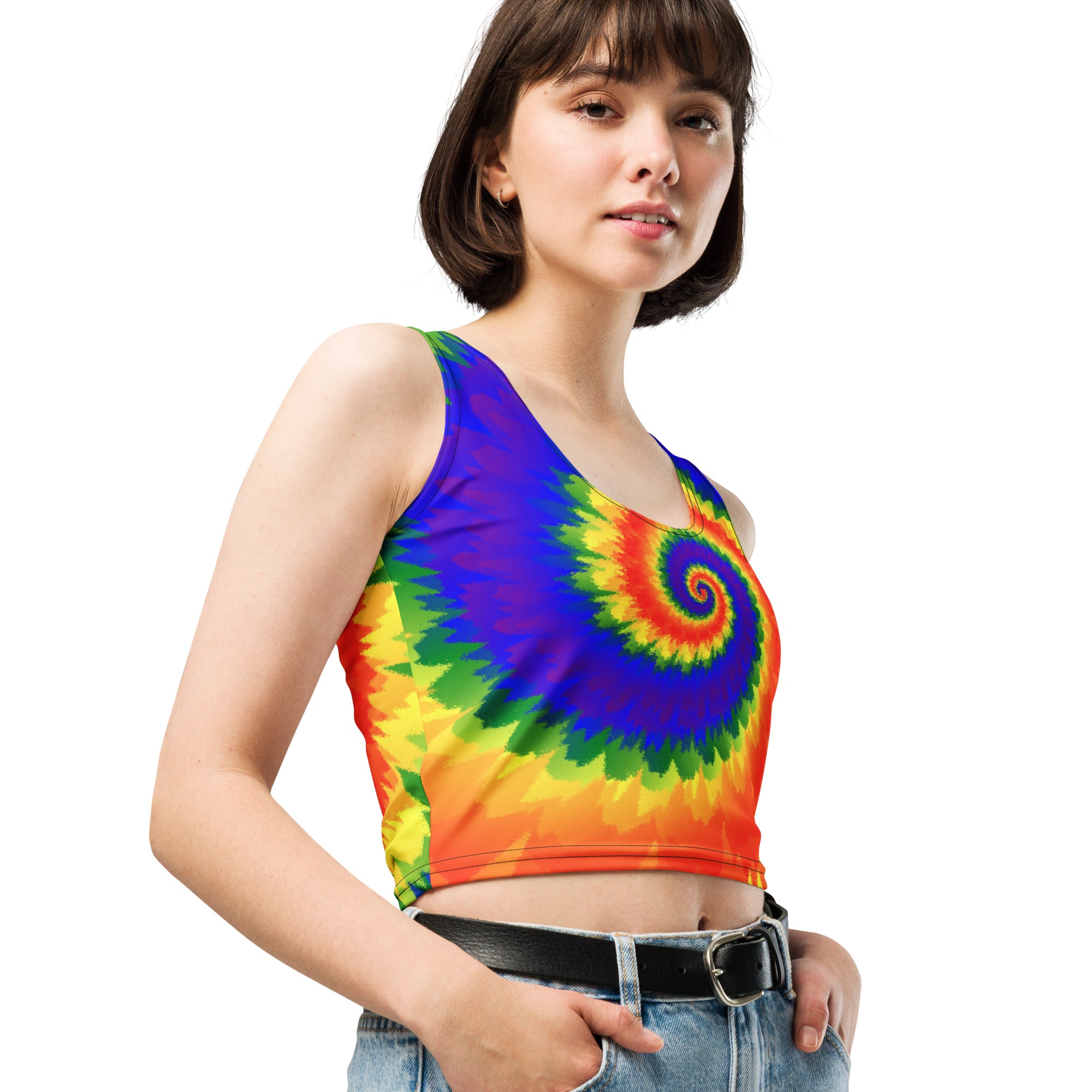 Crop Top Tie Dye Spiral LGBTQ