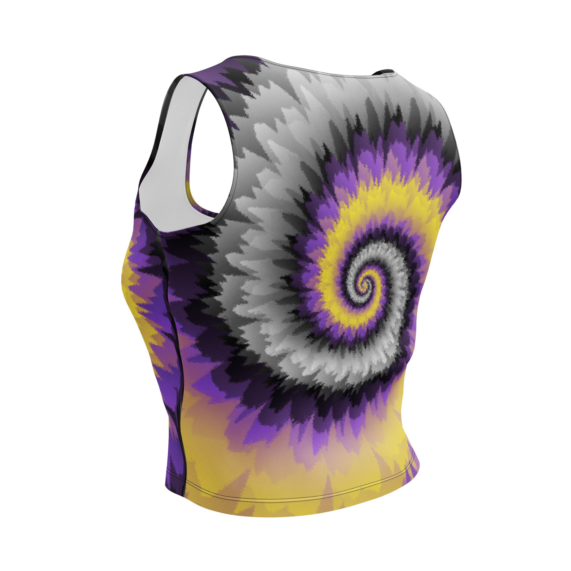 Crop Top Tie Dye Spiral Nonbinary