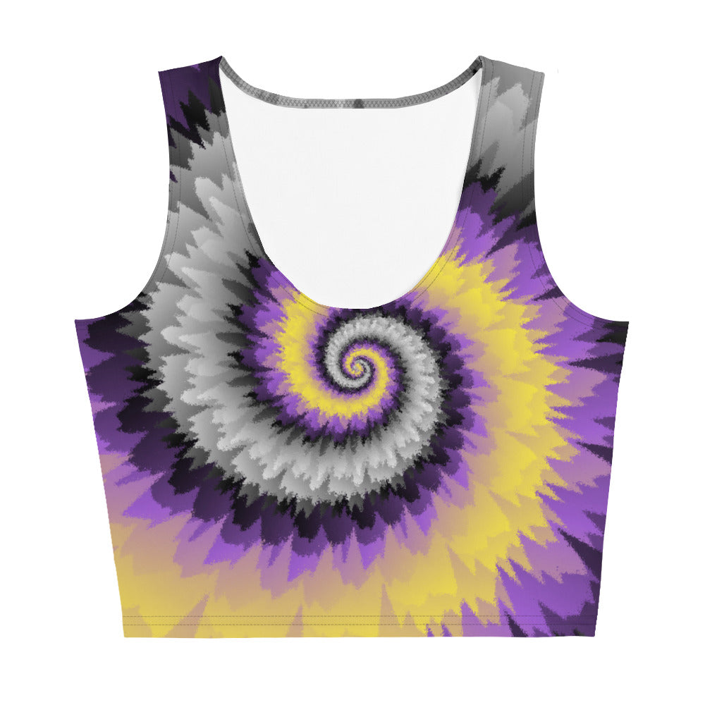 Crop Top Tie Dye Spiral Nonbinary
